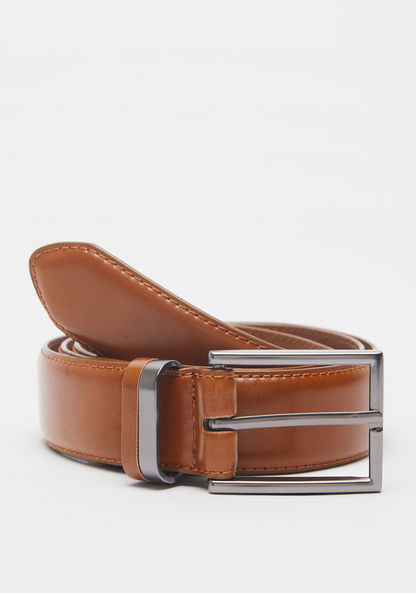Duchini Solid Belt with Pin Buckle Closure-Men%27s Belts-image-0