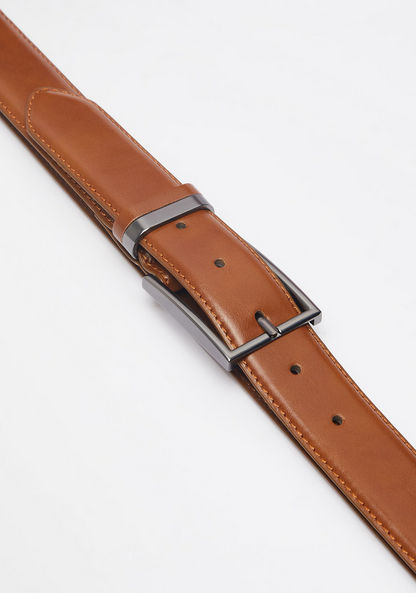 Duchini Solid Belt with Pin Buckle Closure-Men%27s Belts-image-1
