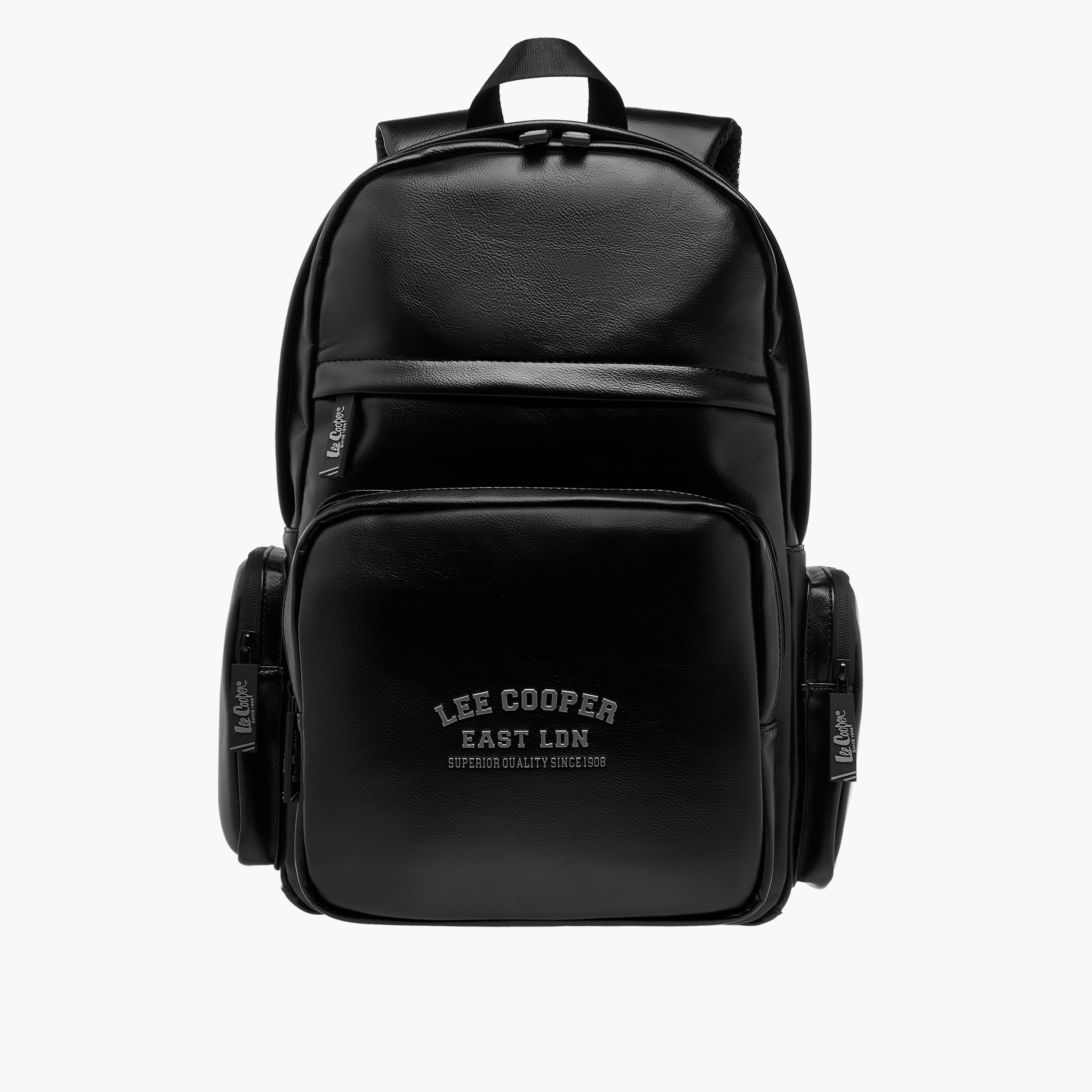 Lee Cooper Logo Detail Backpack with Adjustable Straps and Zip Closure - 32x15x45 cm-men-bags-image-1