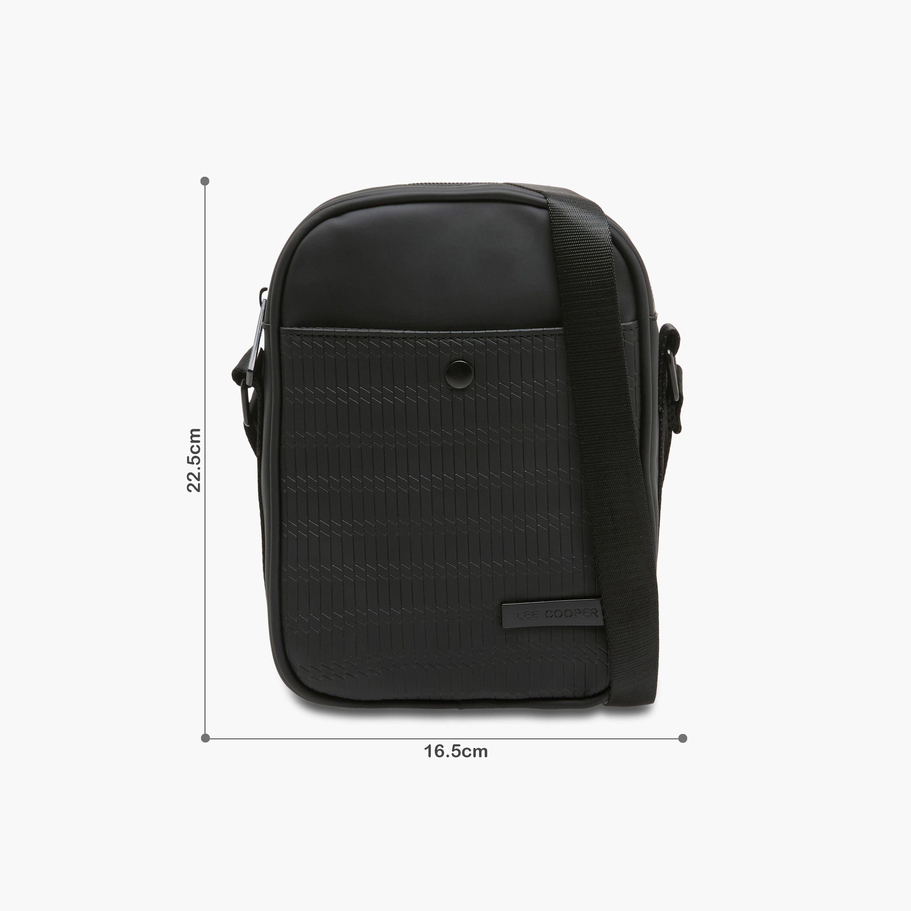Lee Cooper Men Textured Crossbody Bag-men-bags-image-2