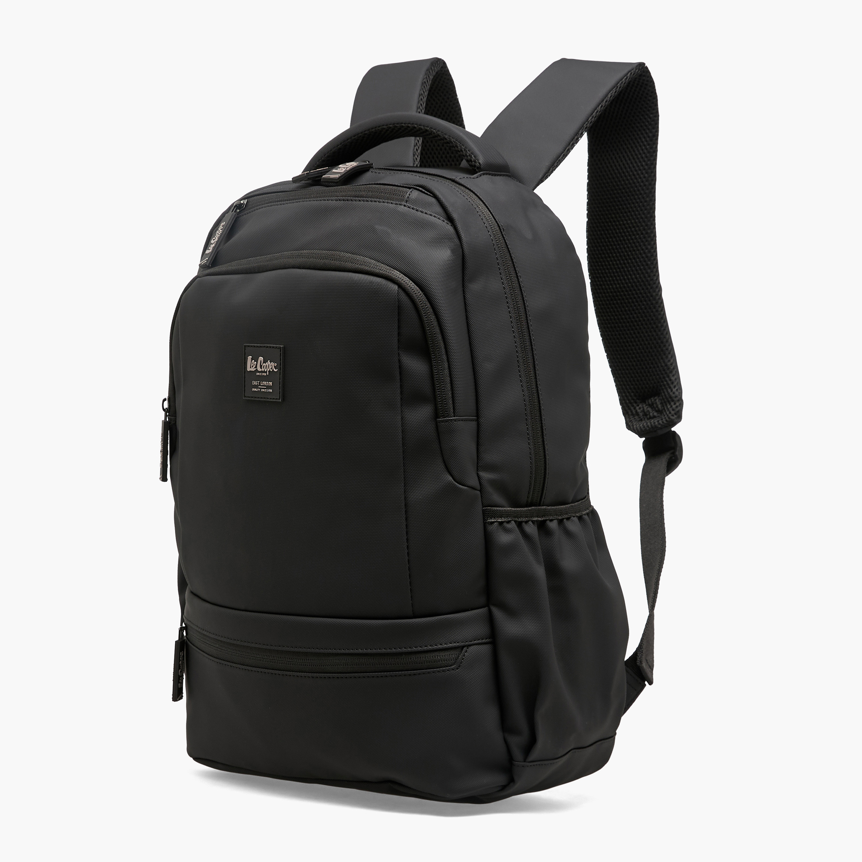Lee Cooper Men Textured Laptop Backpack with Padded Strap-men-bags-image-2