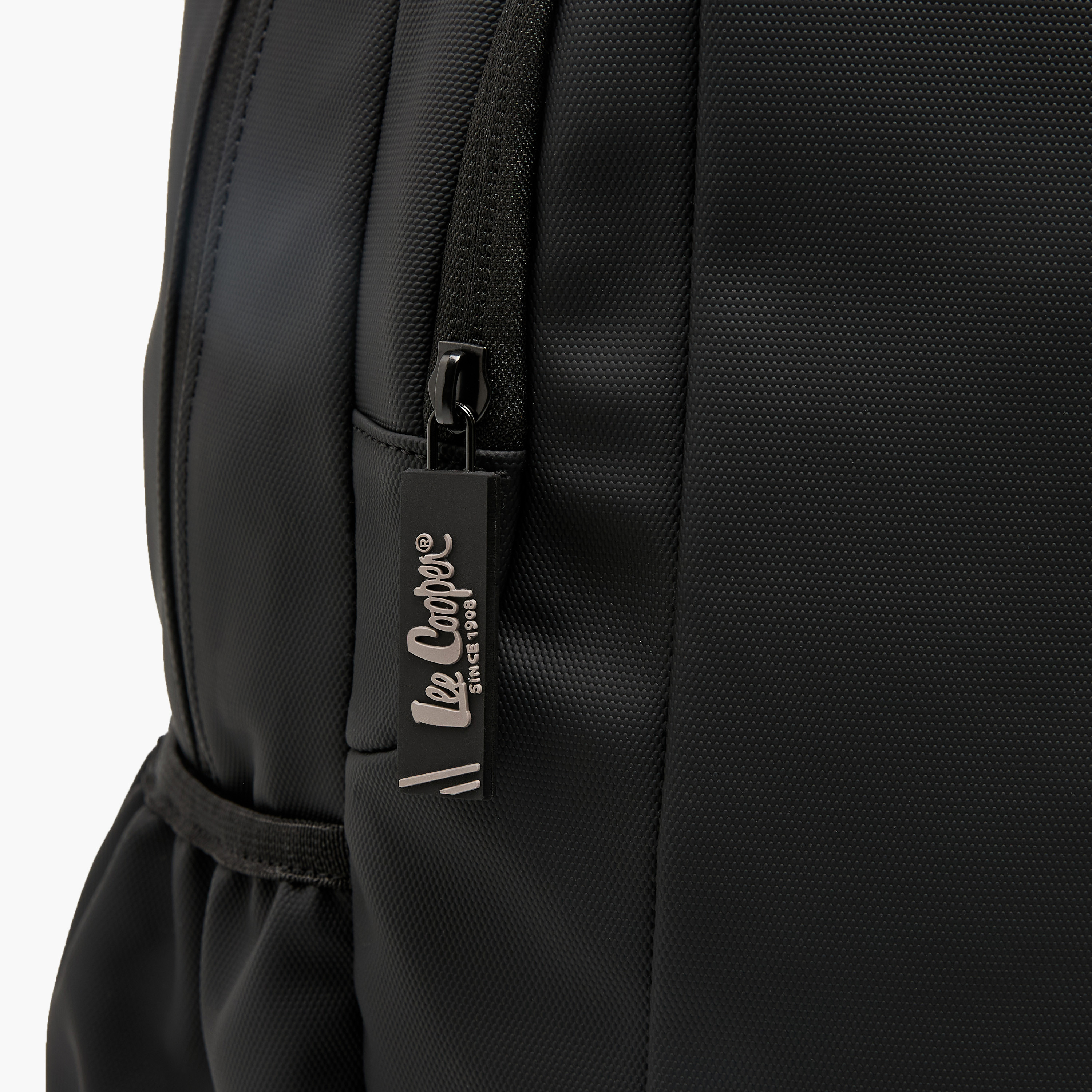 Lee Cooper Men Textured Laptop Backpack with Padded Strap-men-bags-image-4