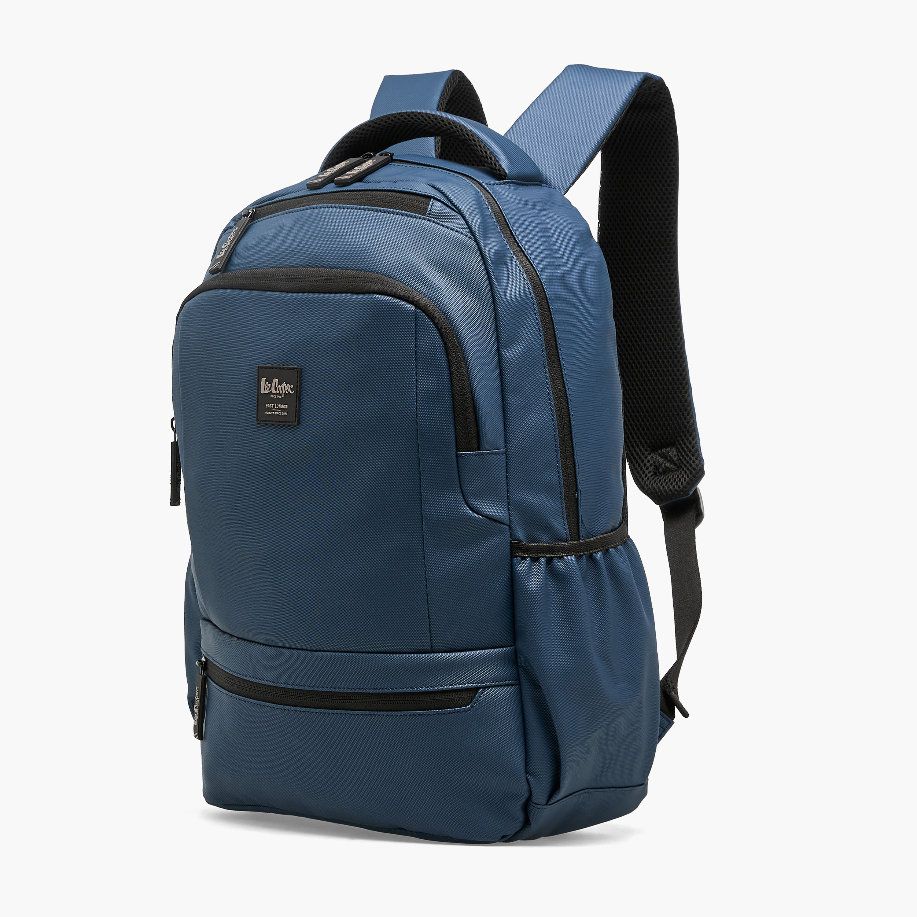 Lee Cooper Men Textured Laptop Backpack with Padded Strap-men-bags-image-2
