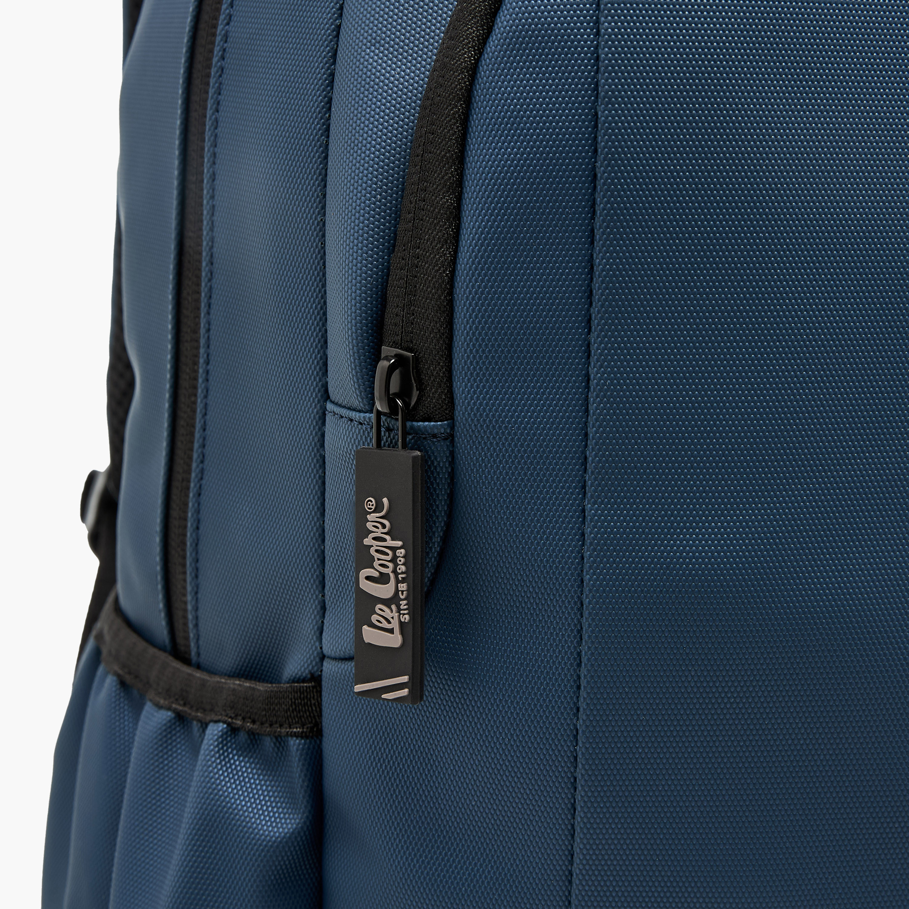 Lee Cooper Men Textured Laptop Backpack with Padded Strap-men-bags-image-4