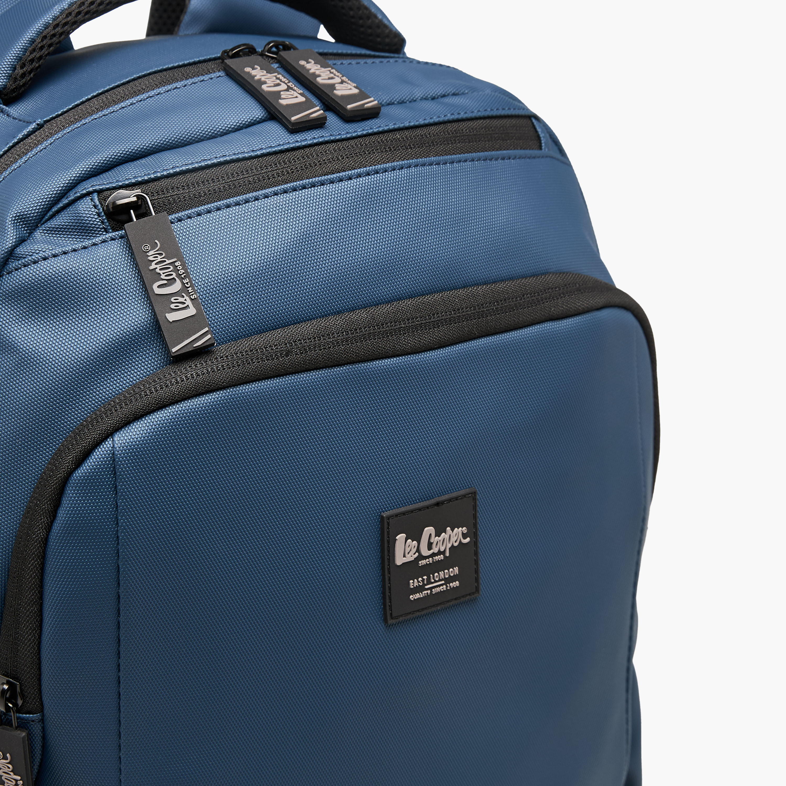 Lee Cooper Men Textured Laptop Backpack with Padded Strap-men-bags-image-5