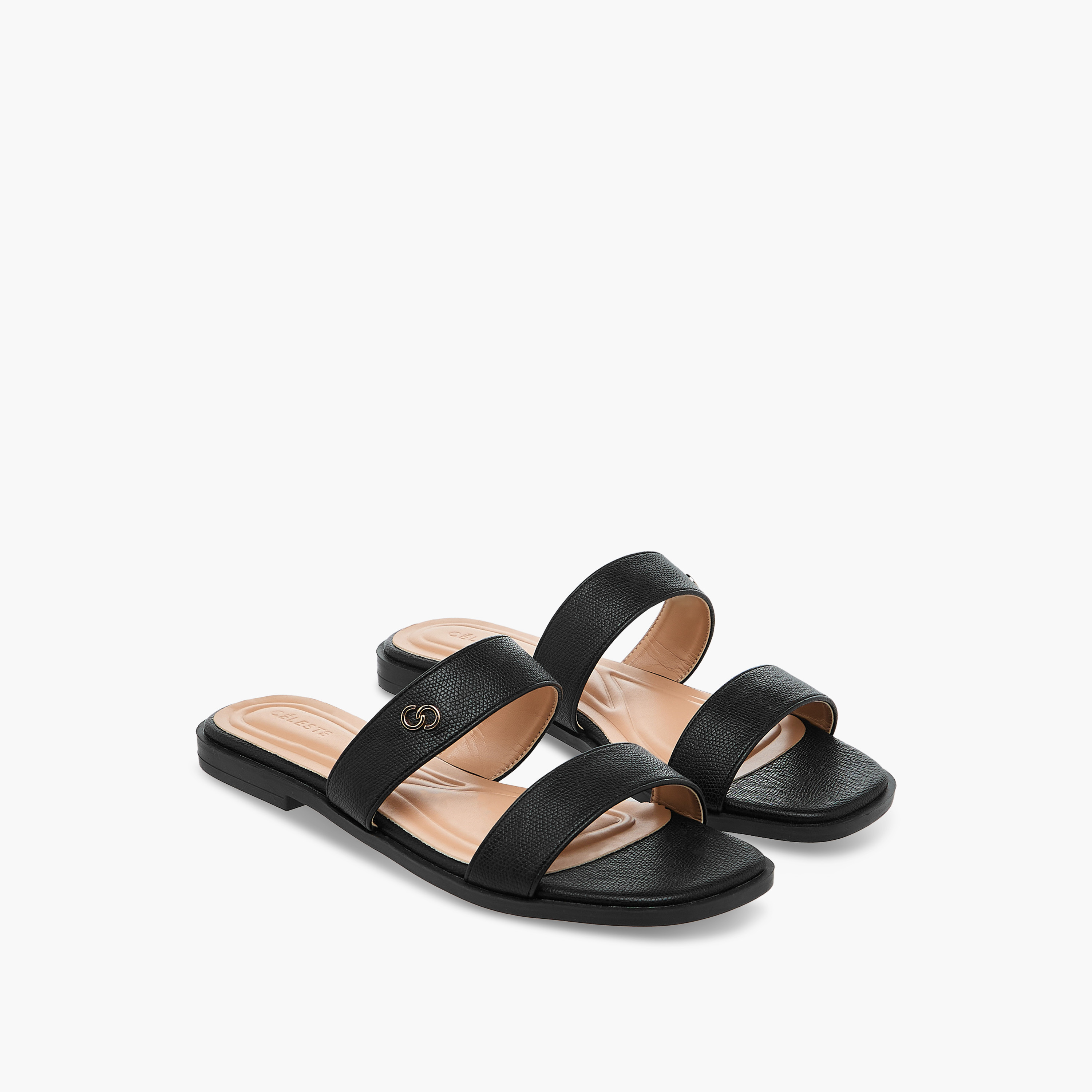 Celeste Women's Solid Slip-On Flat Sandals-women-shoes-flats-sandals-image-1