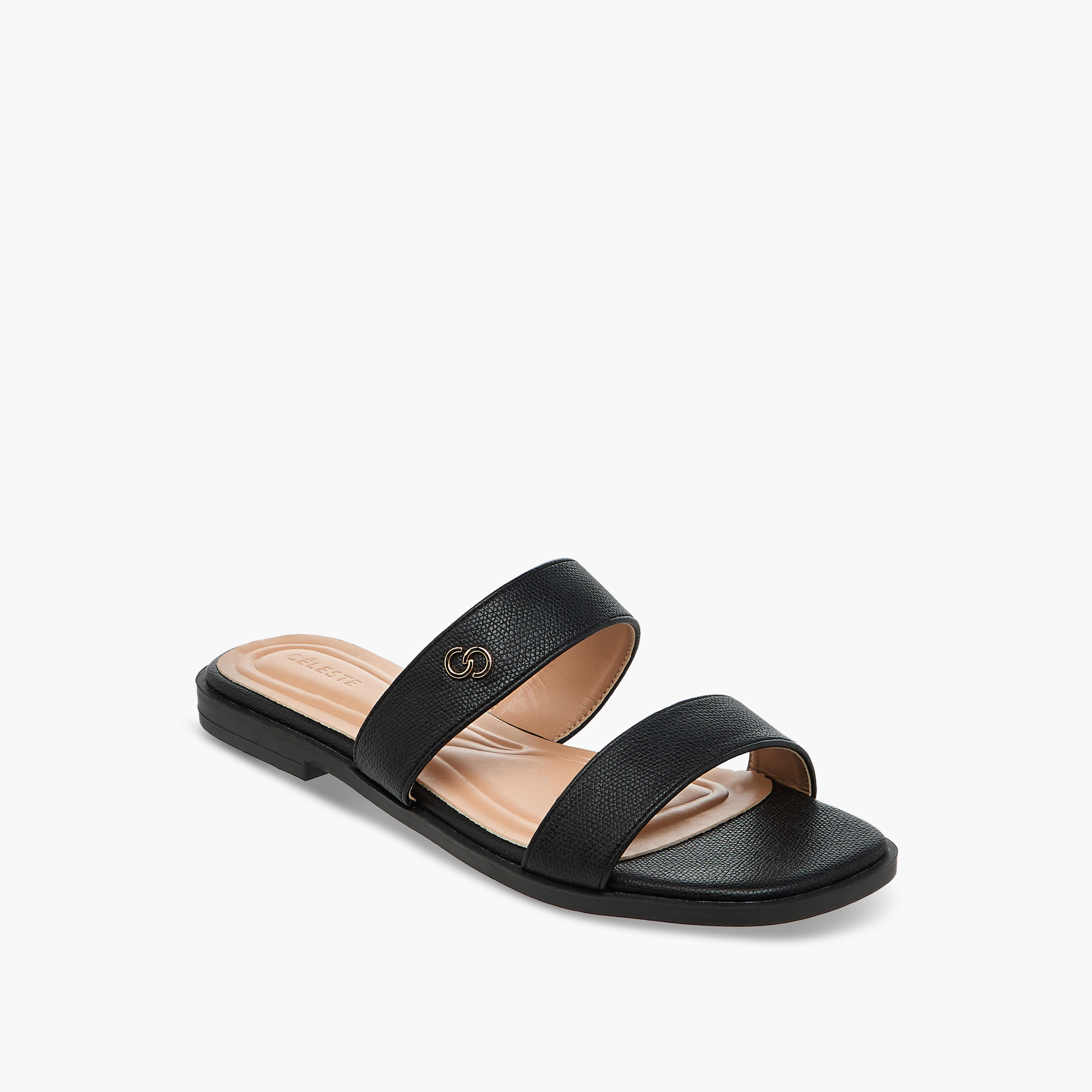 Celeste Women's Solid Slip-On Flat Sandals-women-shoes-flats-sandals-image-2