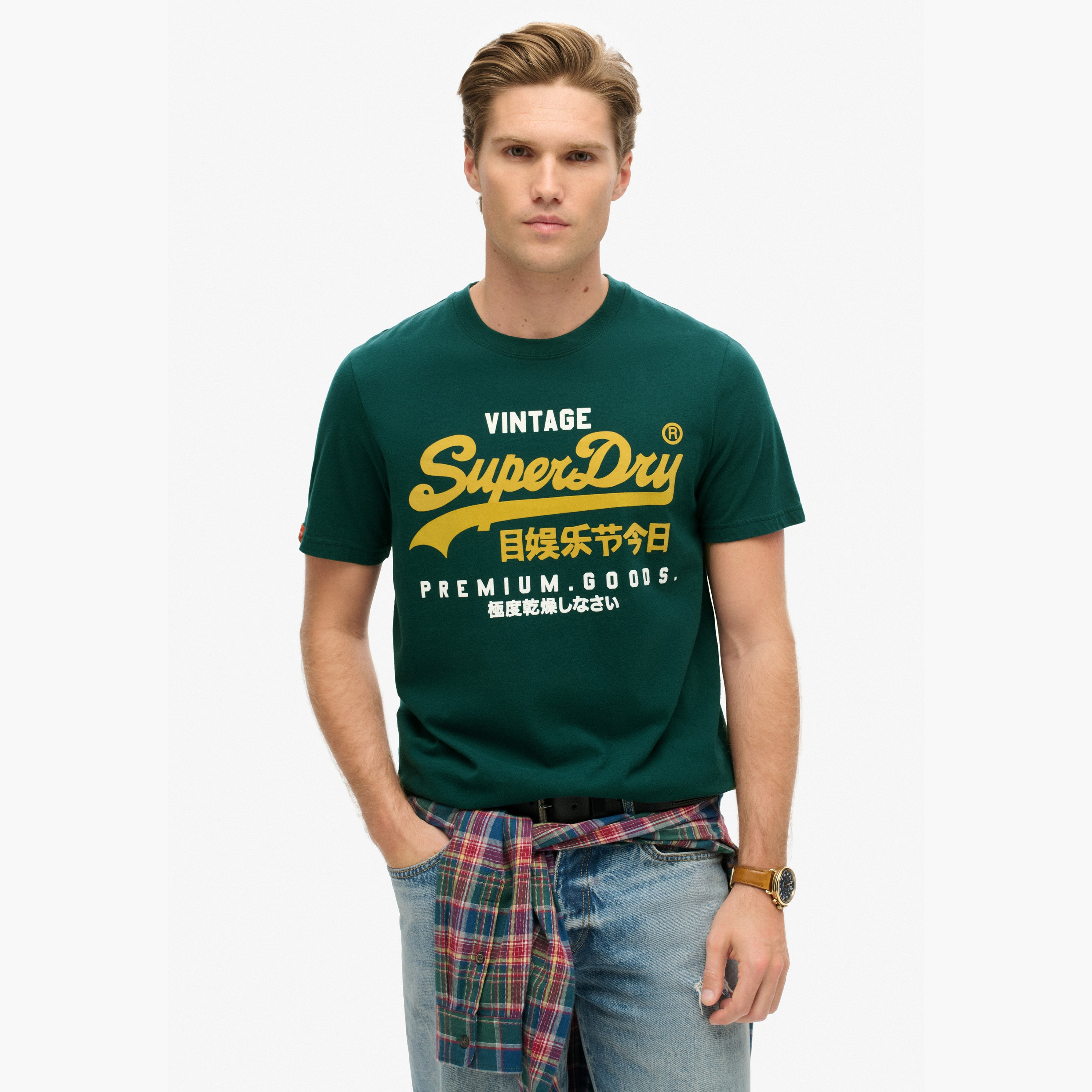 Buy Men s Superdry Duo Vintage Logo Crew Neck Short Sleeves Men s T Shirt Online Centrepoint UAE