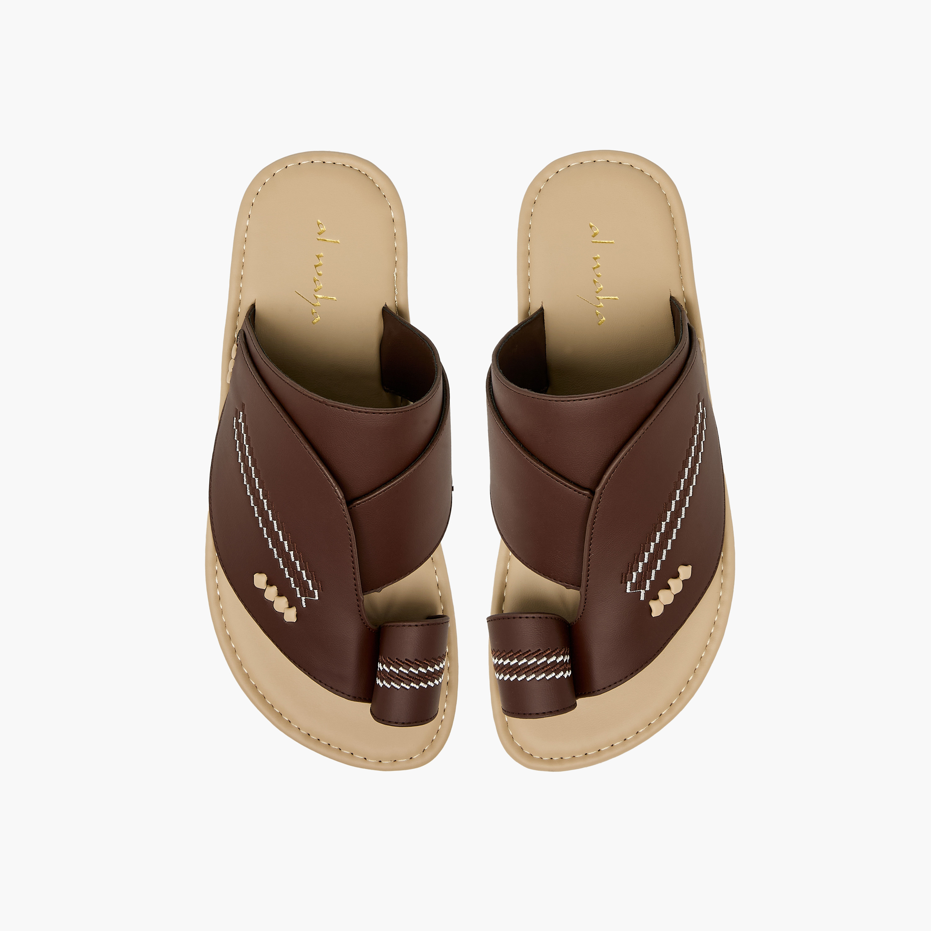 Al Waha Men Embroidered Arabic Sandals-men-shoes-sandals-image-1