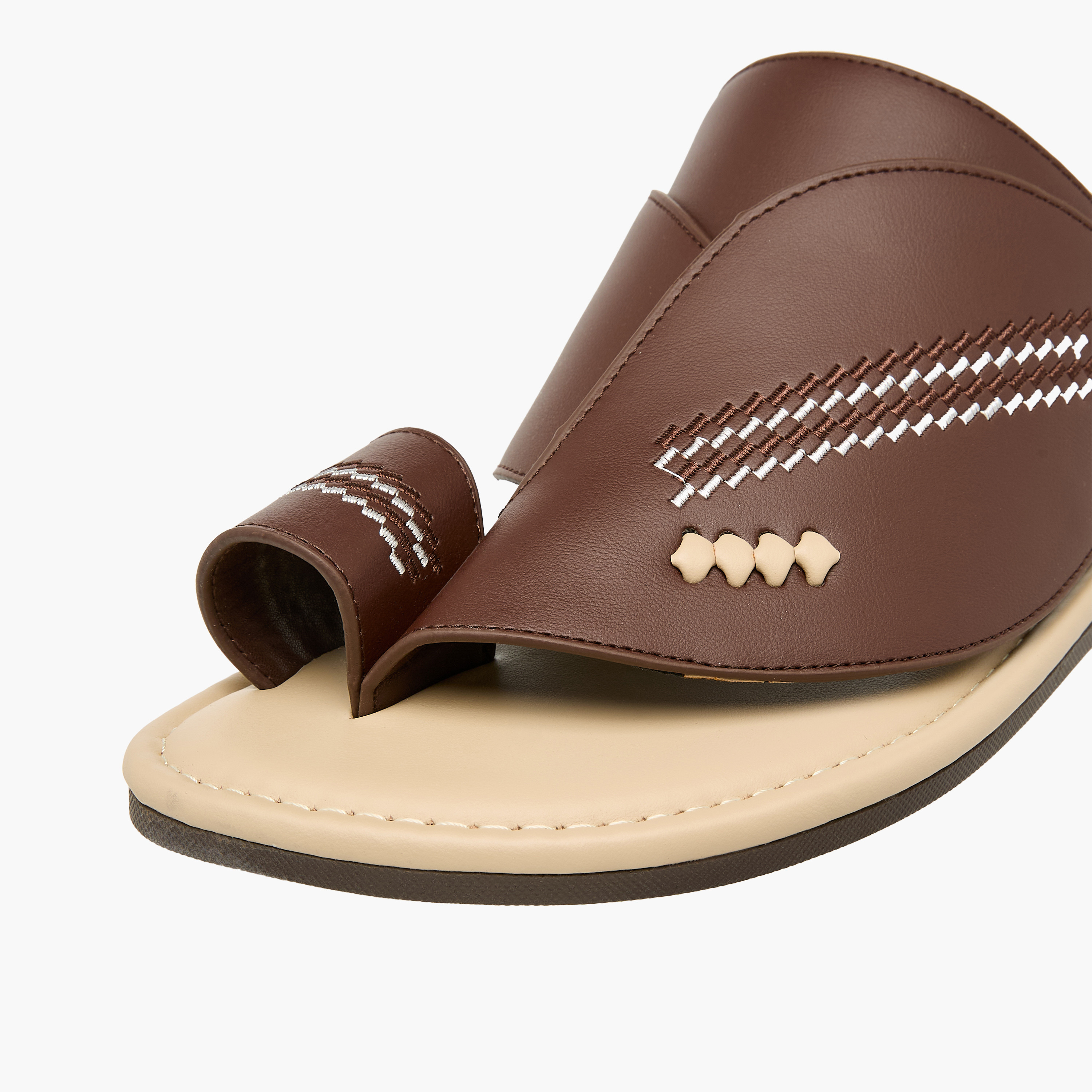 Al Waha Men Embroidered Arabic Sandals-men-shoes-sandals-image-4