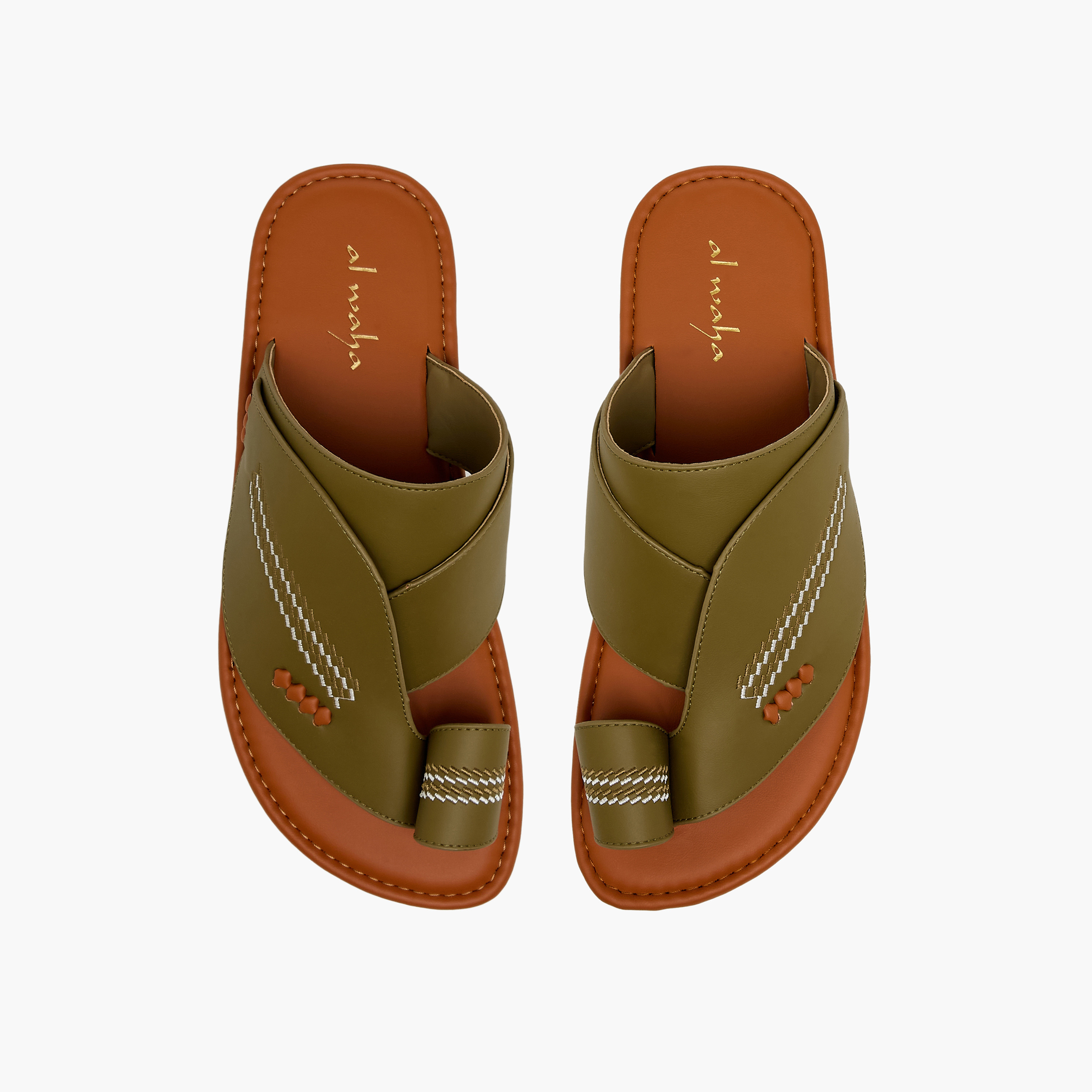 Al Waha Men Embroidered Arabic Sandals-men-shoes-sandals-image-1