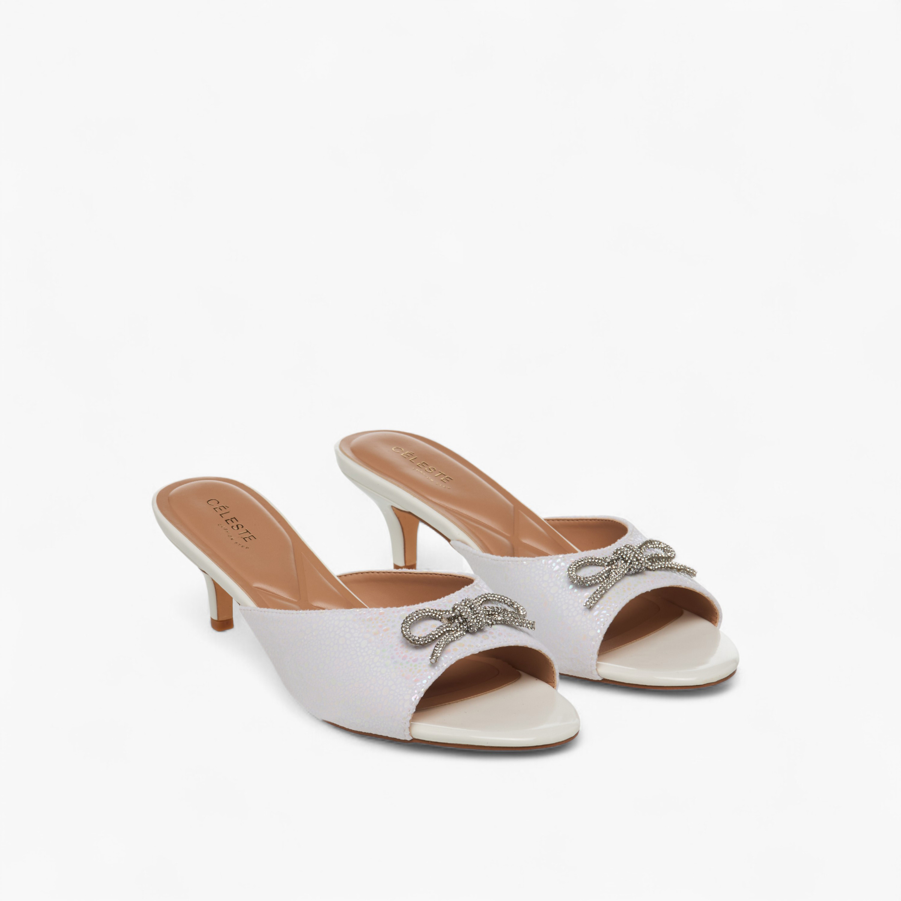 Celeste Women Embellished Bow Kitten Heel Sandals-women-shoes-sandals-heeled-image-1