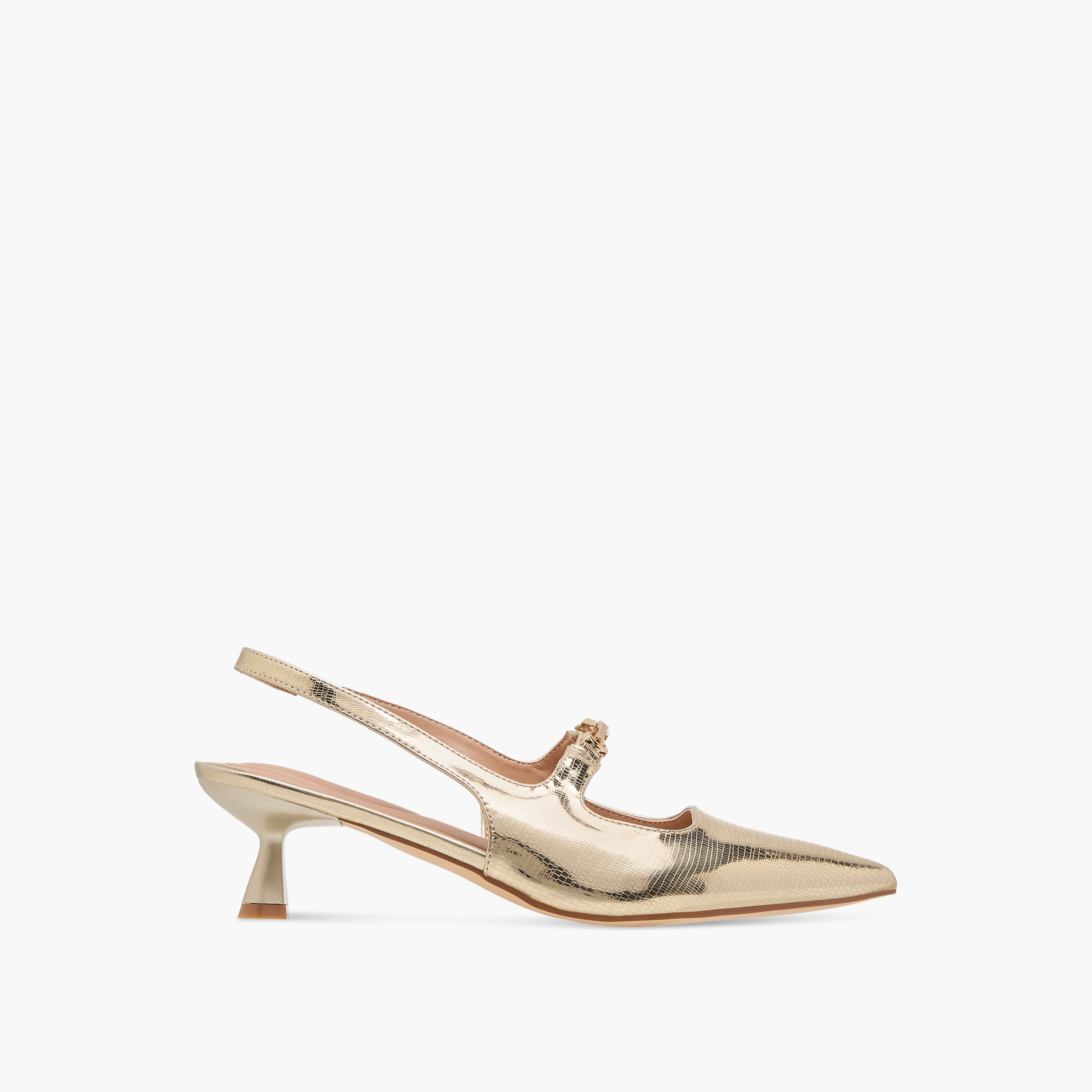 حذاء نسائي بارز الملمس بكعب صغير وحزام خلفي من سيليست-women-shoes-heels-image-3