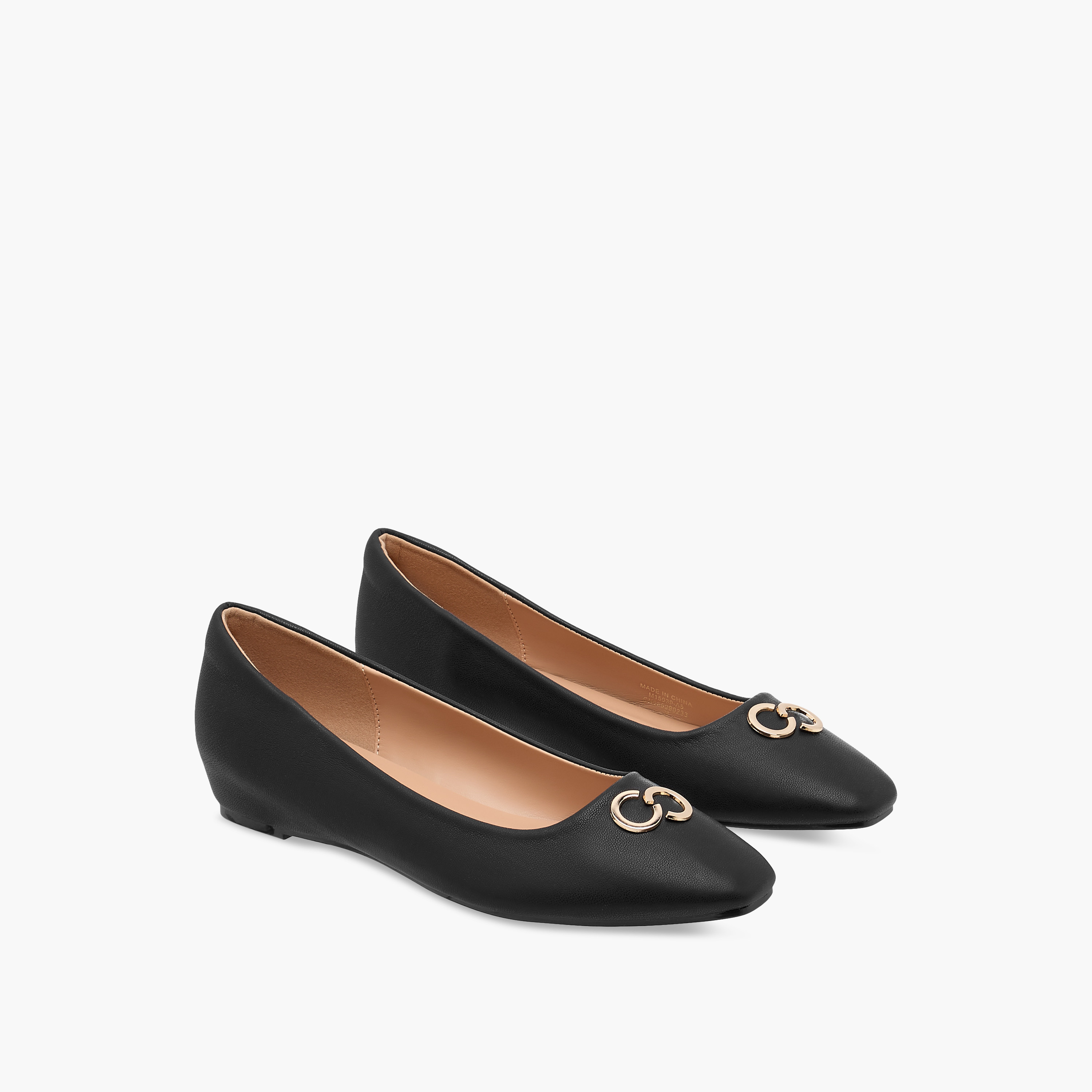 حذاء باليرينا نسائي بارز الملمس بزينة معدنية من سيليست-women-shoes-ballerinas-image-1