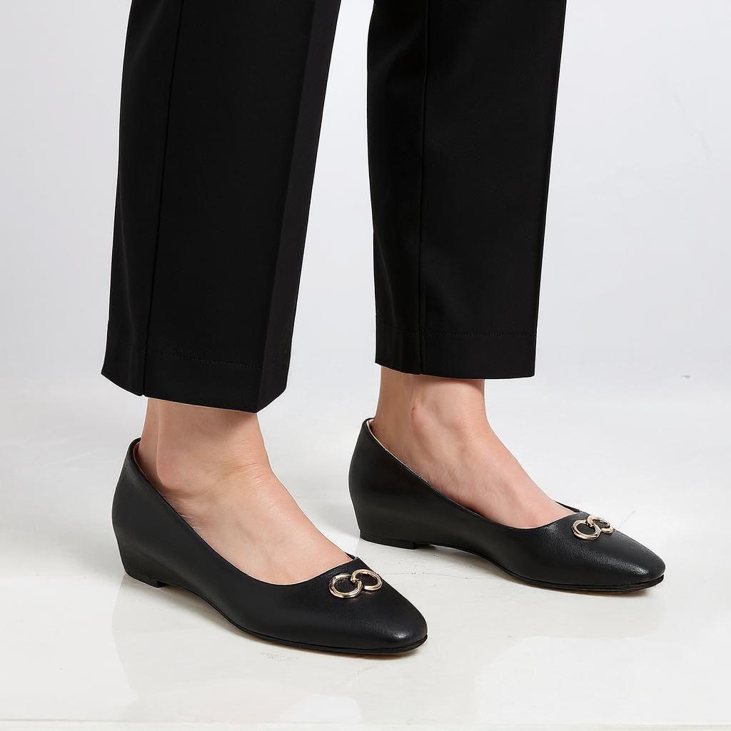 حذاء باليرينا نسائي بارز الملمس بزينة معدنية من سيليست-women-shoes-ballerinas-image-2