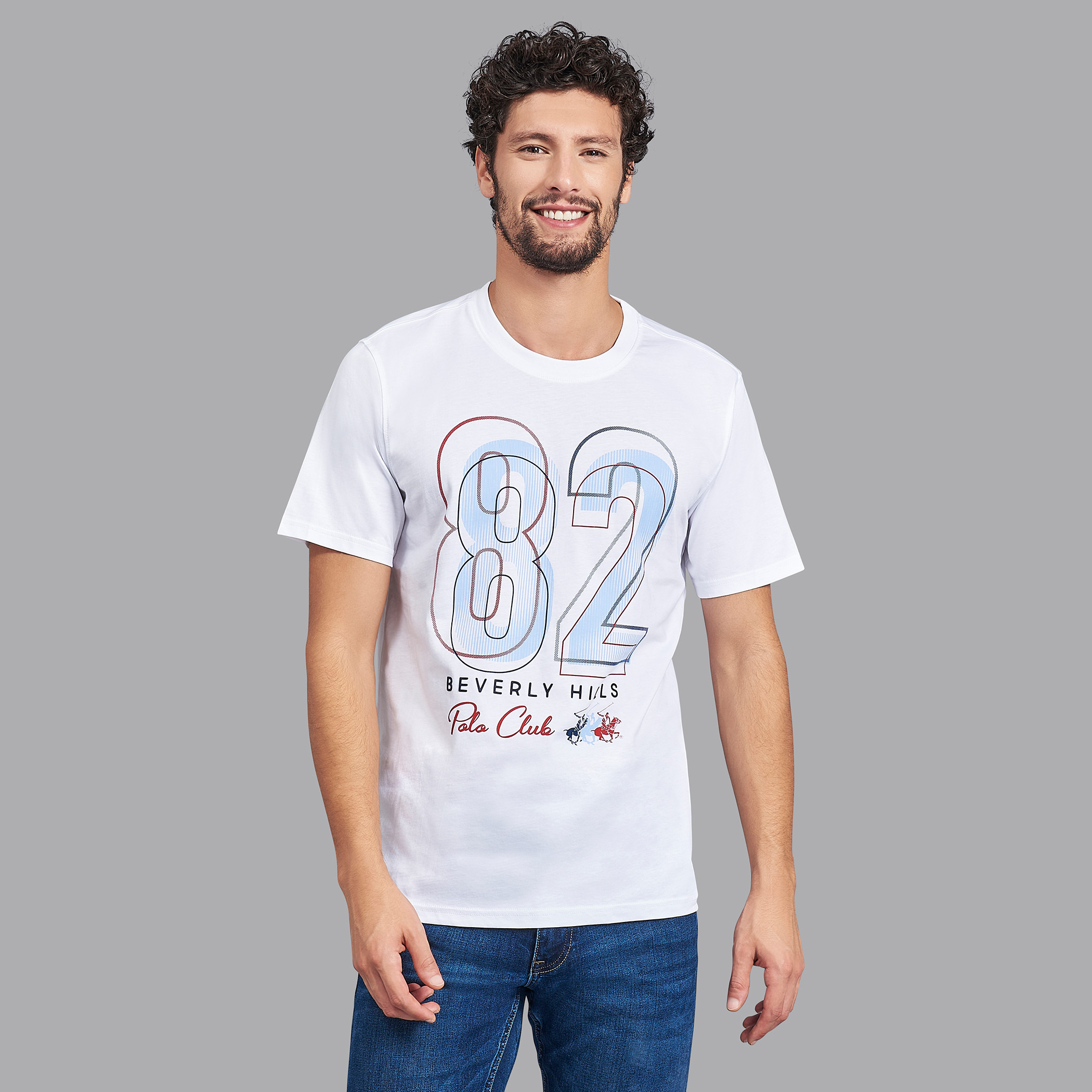 Beverly Hills Polo Club Men White Printed Crew Neck Short Sleeves T-Shirt-men-clothing-tshirtsandpolos-tshirts-image-1