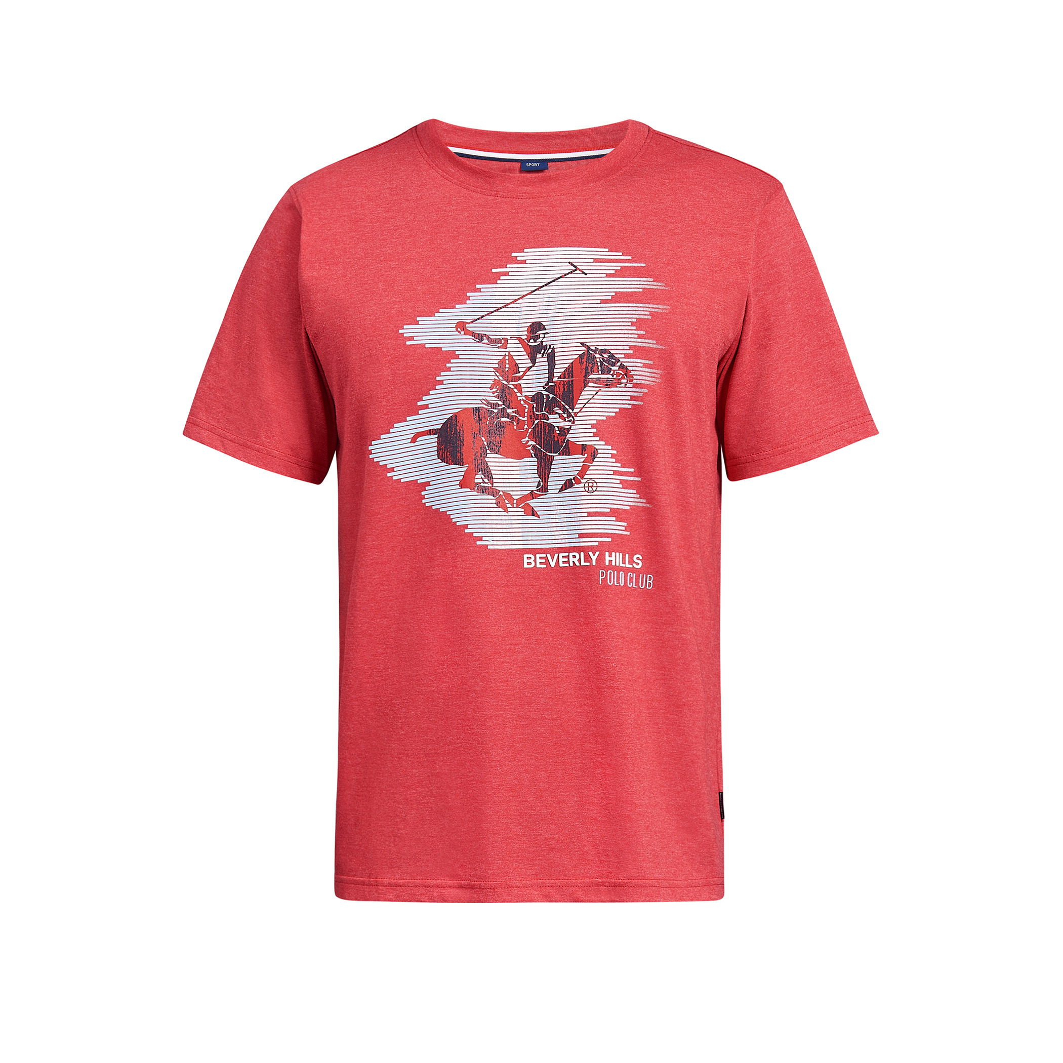 قميص بيفرلي هيلز بولو كلب أحمر بياقة مستديرة وأكمام قصيرة مطبوع للرجال-men-clothing-tshirtsandpolos-tshirts-image-7