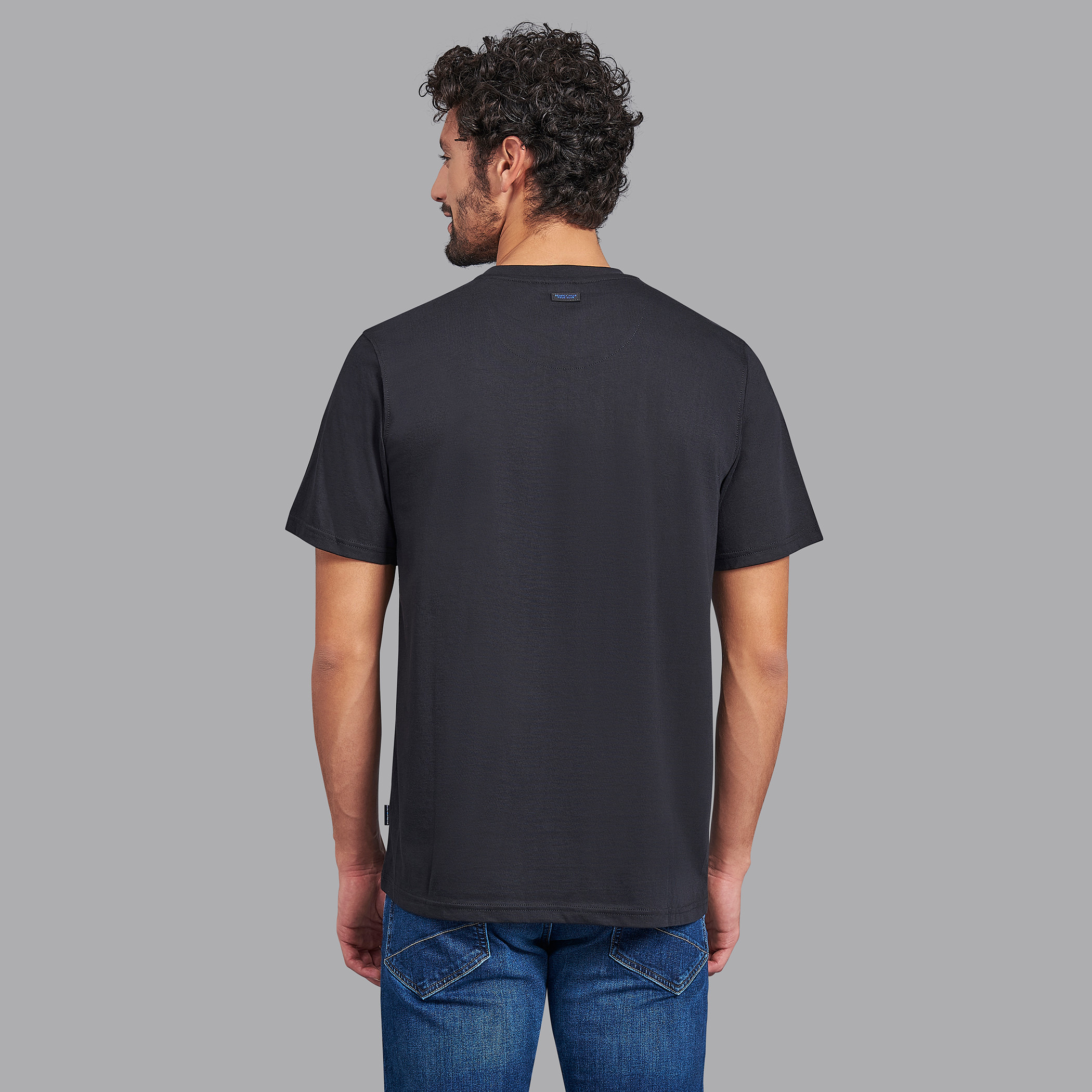 قميص بيفرلي هيلز بولو كلب أسود مطبوع بياقة مستديرة وأكمام قصيرة للرجال-men-clothing-tshirtsandpolos-tshirts-image-4