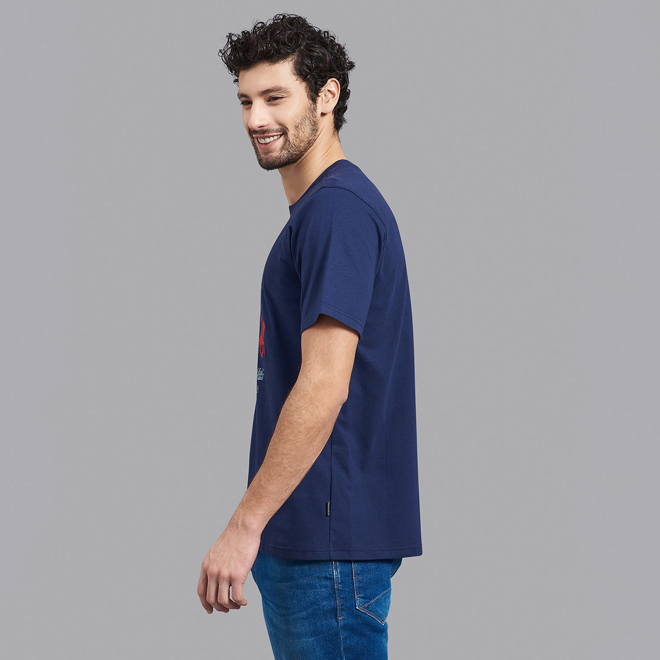 Beverly Hills Polo Club Men Navy Blue Printed Crew Neck Short Sleeves T-Shirt-men-clothing-tshirtsandpolos-tshirts-image-3