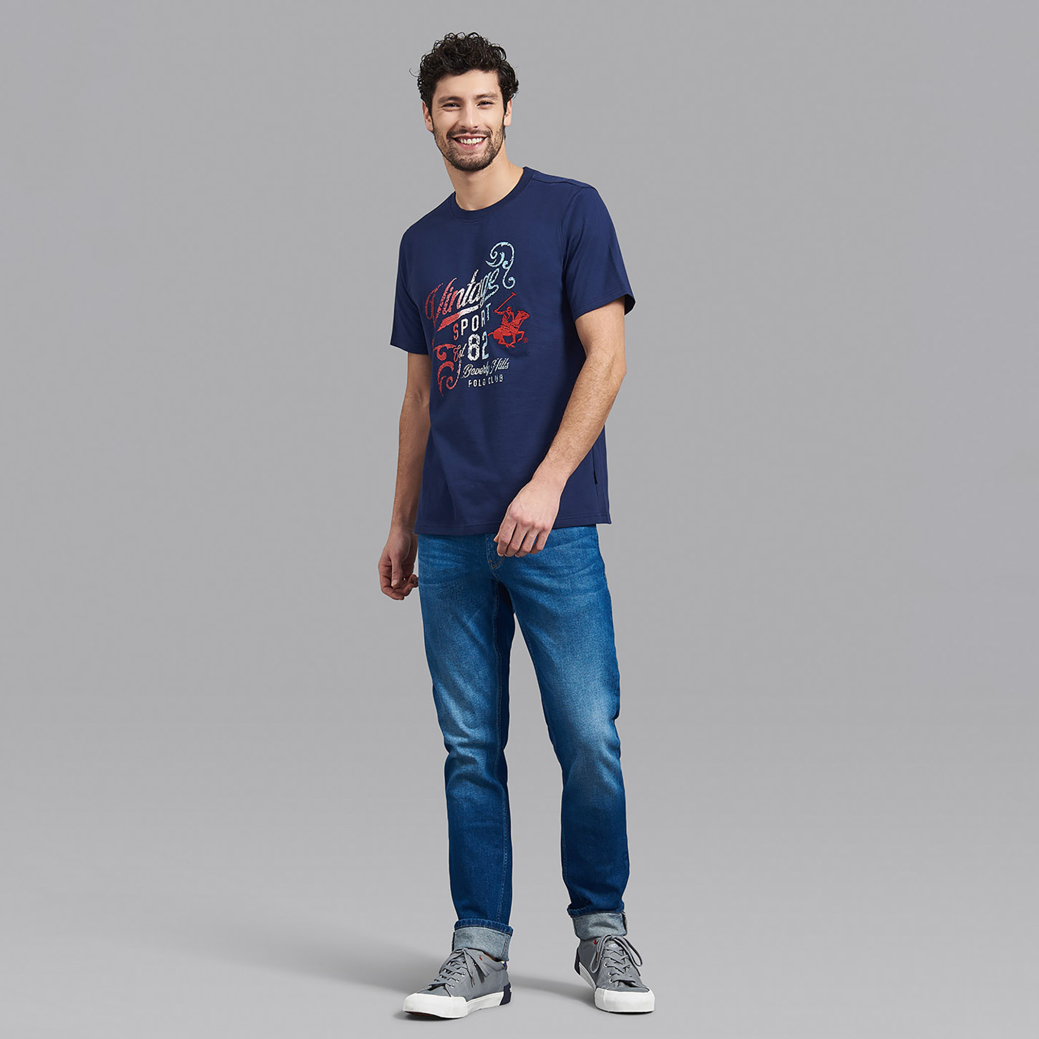 قميص بيفرلي هيلزبولو كلب رجالي أزرق كحلي ورقبة دائرية وأكمام قصيرة-men-clothing-tshirtsandpolos-tshirts-image-7