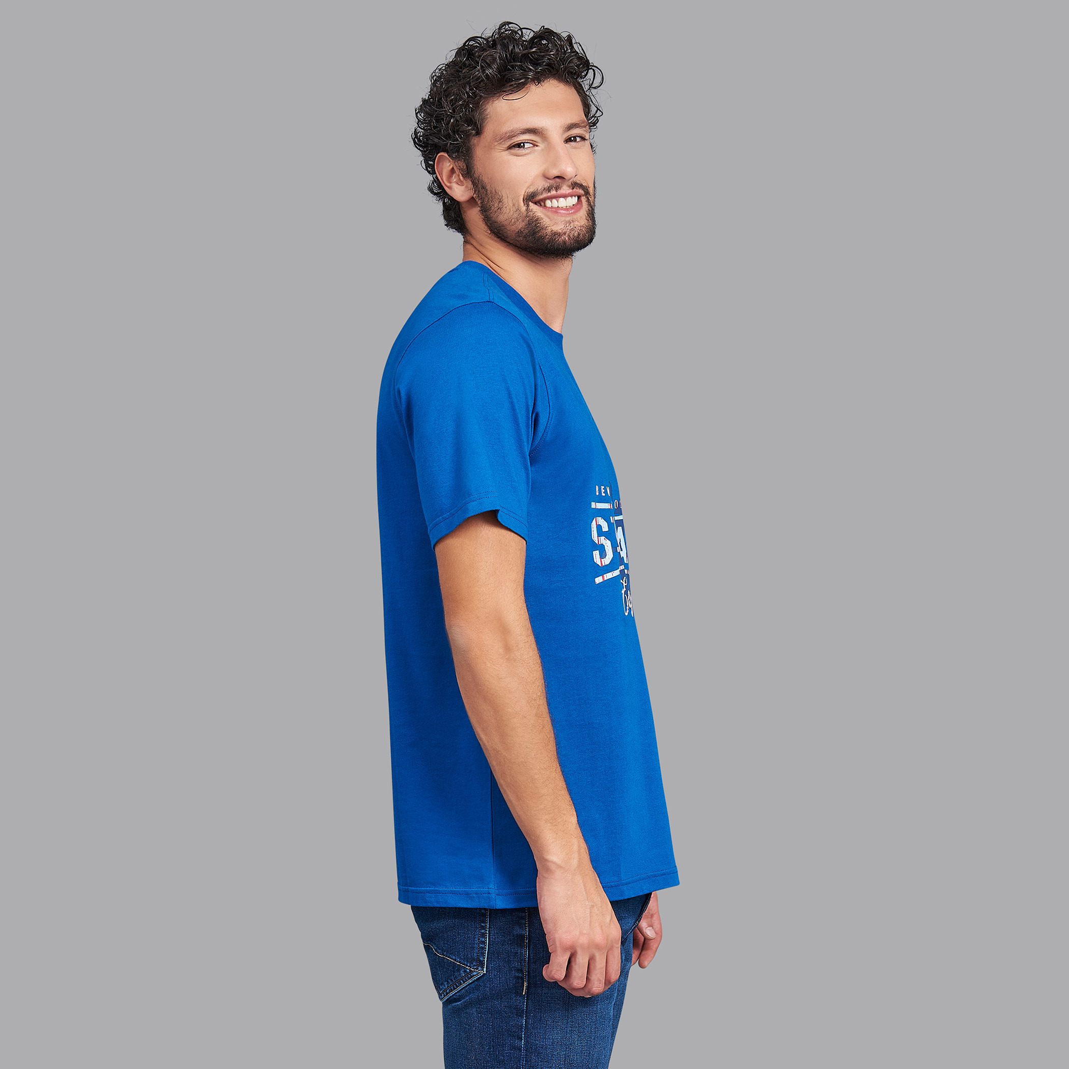قميص بيفرلي هيلز بولو كلب أزرق مطبوع بياقة مستديرة وأكمام قصيرة للرجال-men-clothing-tshirtsandpolos-tshirts-image-3