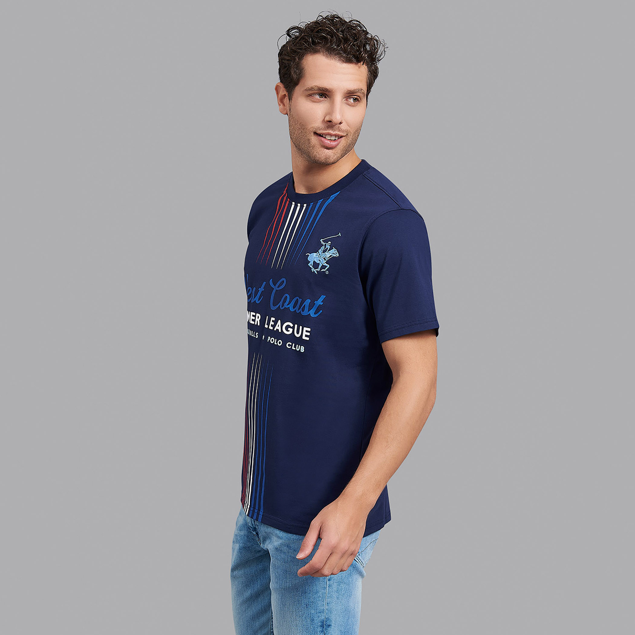 قميص بيفرلي هيلزبولو كلب رجالي أزرق كحلي ورقبة دائرية وأكمام قصيرة-men-clothing-tshirtsandpolos-tshirts-image-3