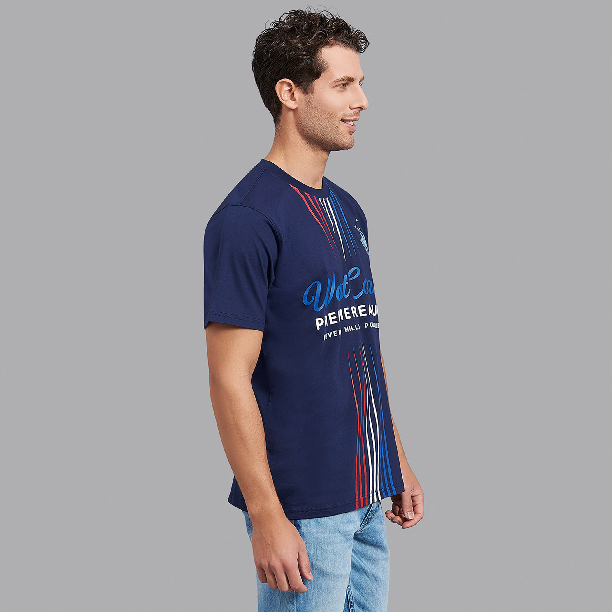 قميص بيفرلي هيلزبولو كلب رجالي أزرق كحلي ورقبة دائرية وأكمام قصيرة-men-clothing-tshirtsandpolos-tshirts-image-4