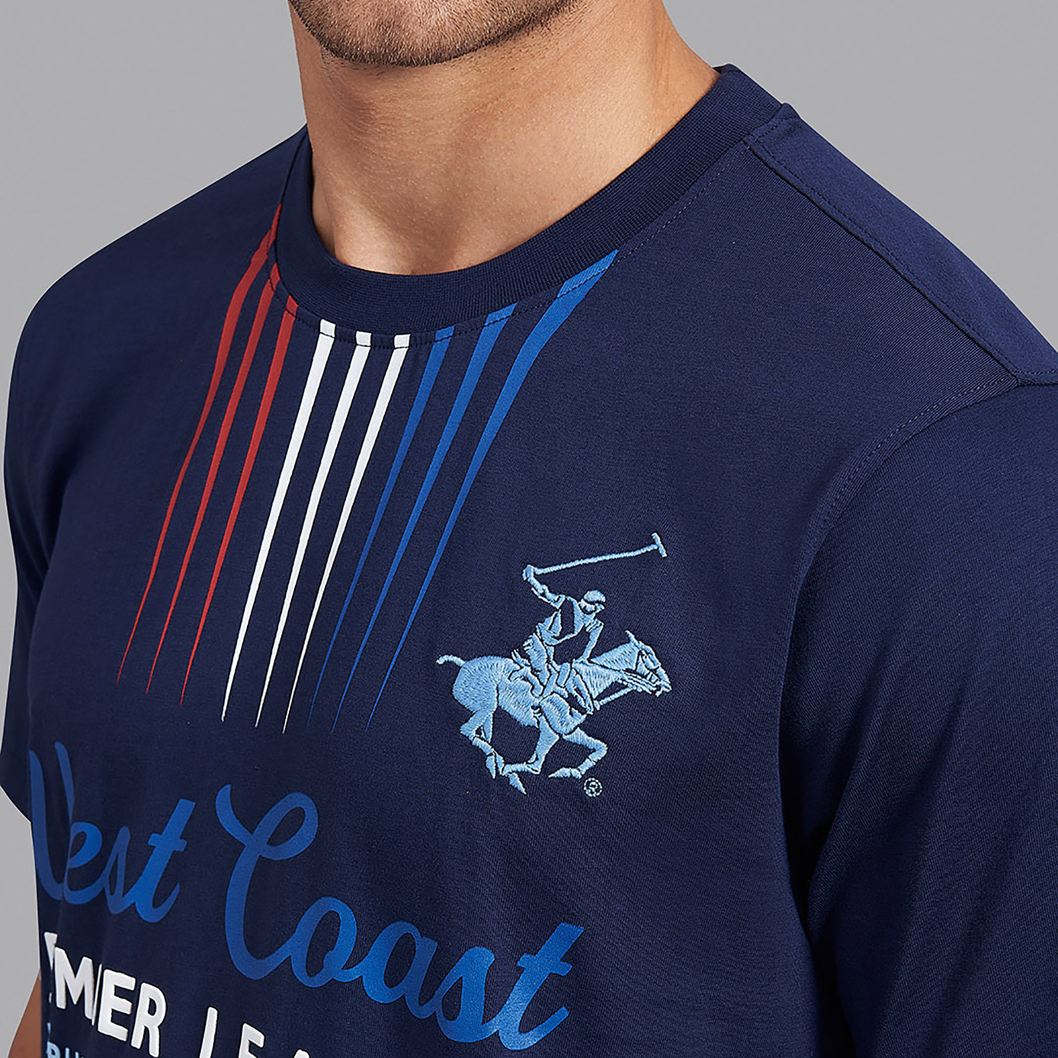 قميص بيفرلي هيلزبولو كلب رجالي أزرق كحلي ورقبة دائرية وأكمام قصيرة-men-clothing-tshirtsandpolos-tshirts-image-6