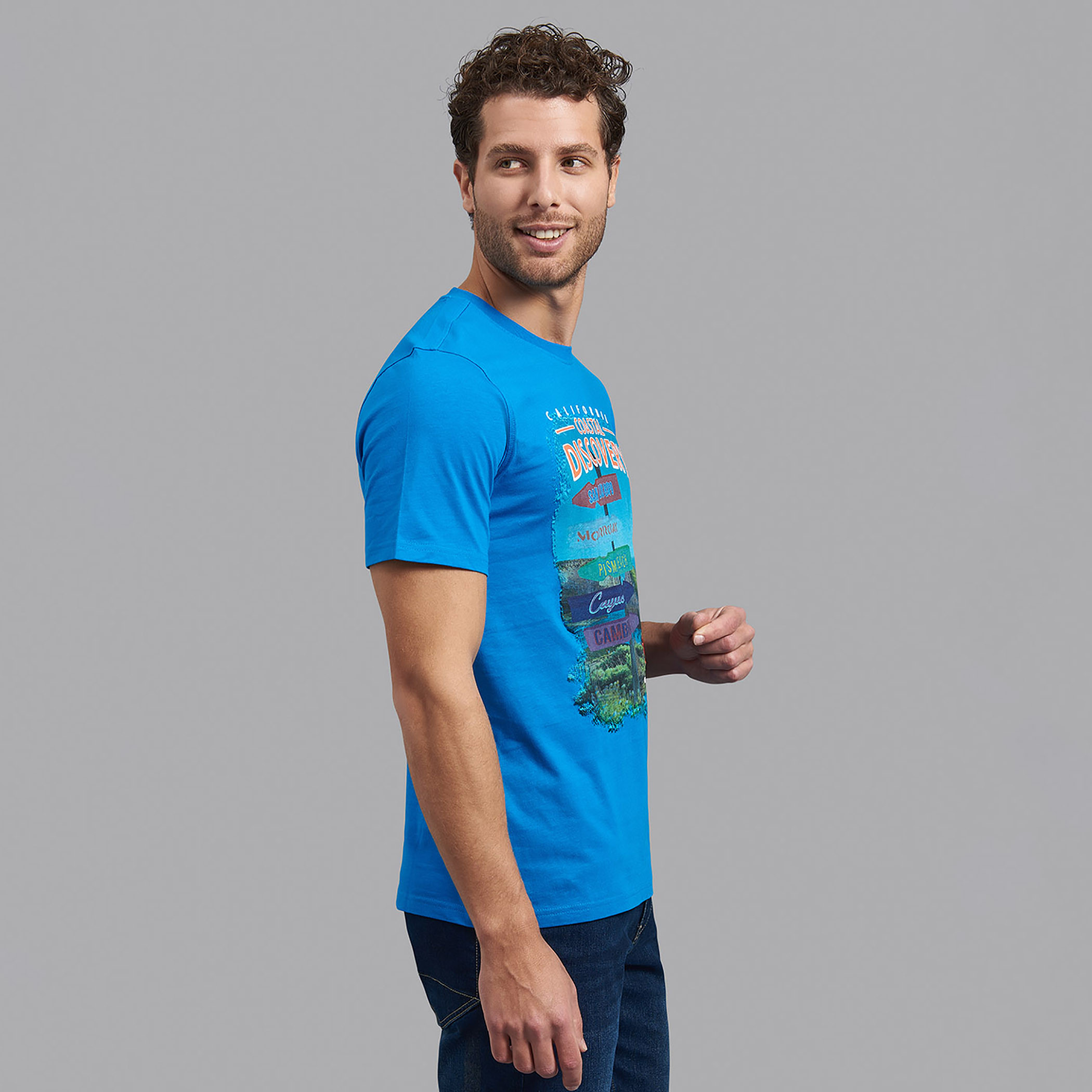 قميص بيفرلي هيلز بولو كلب أزرق مطبوع بياقة مستديرة وأكمام قصيرة للرجال-men-clothing-tshirtsandpolos-tshirts-image-4