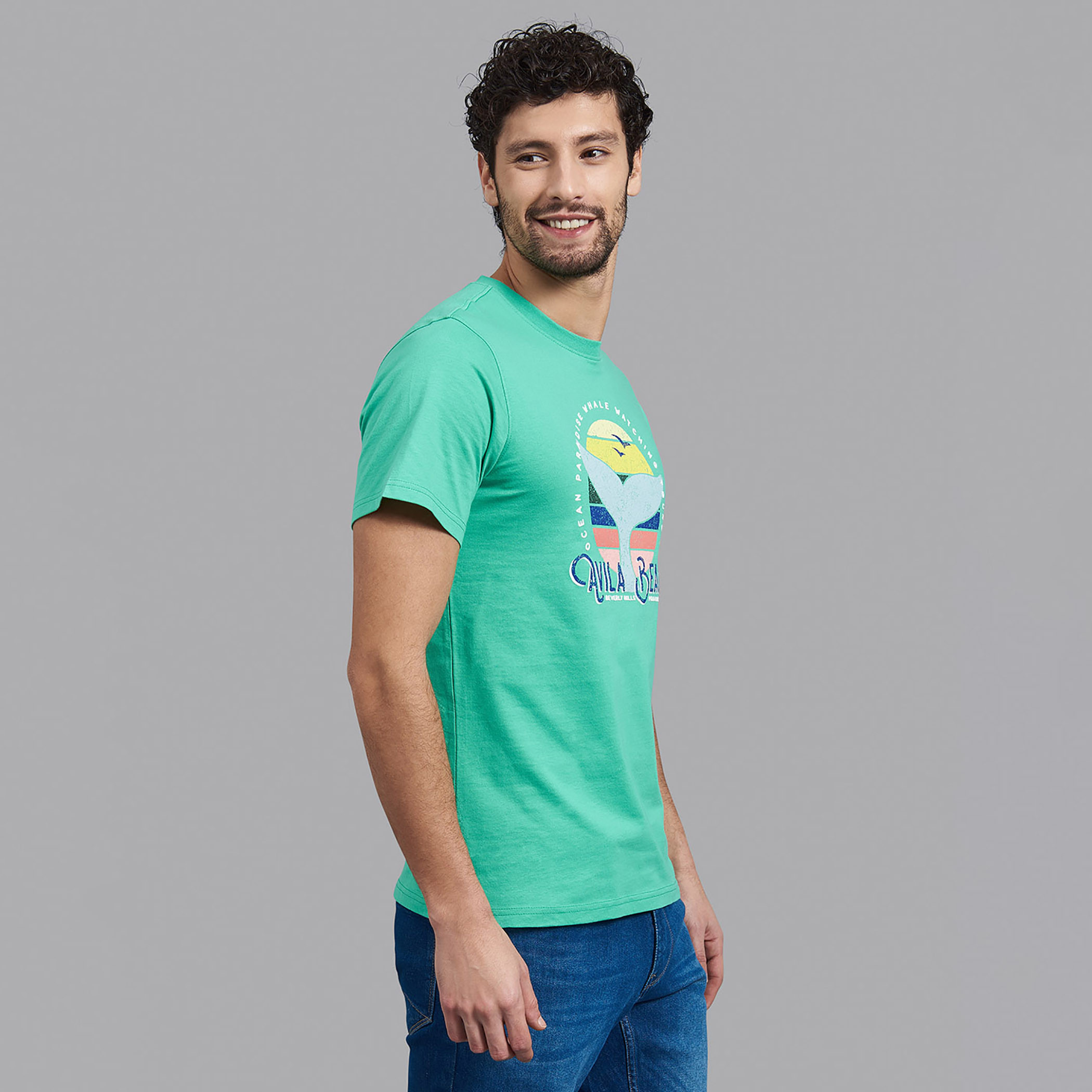 Beverly Hills Polo Club Men Light Green Printed Crew Neck Short Sleeves T-Shirt-PROMO_CP_BHPC_101125-image-4