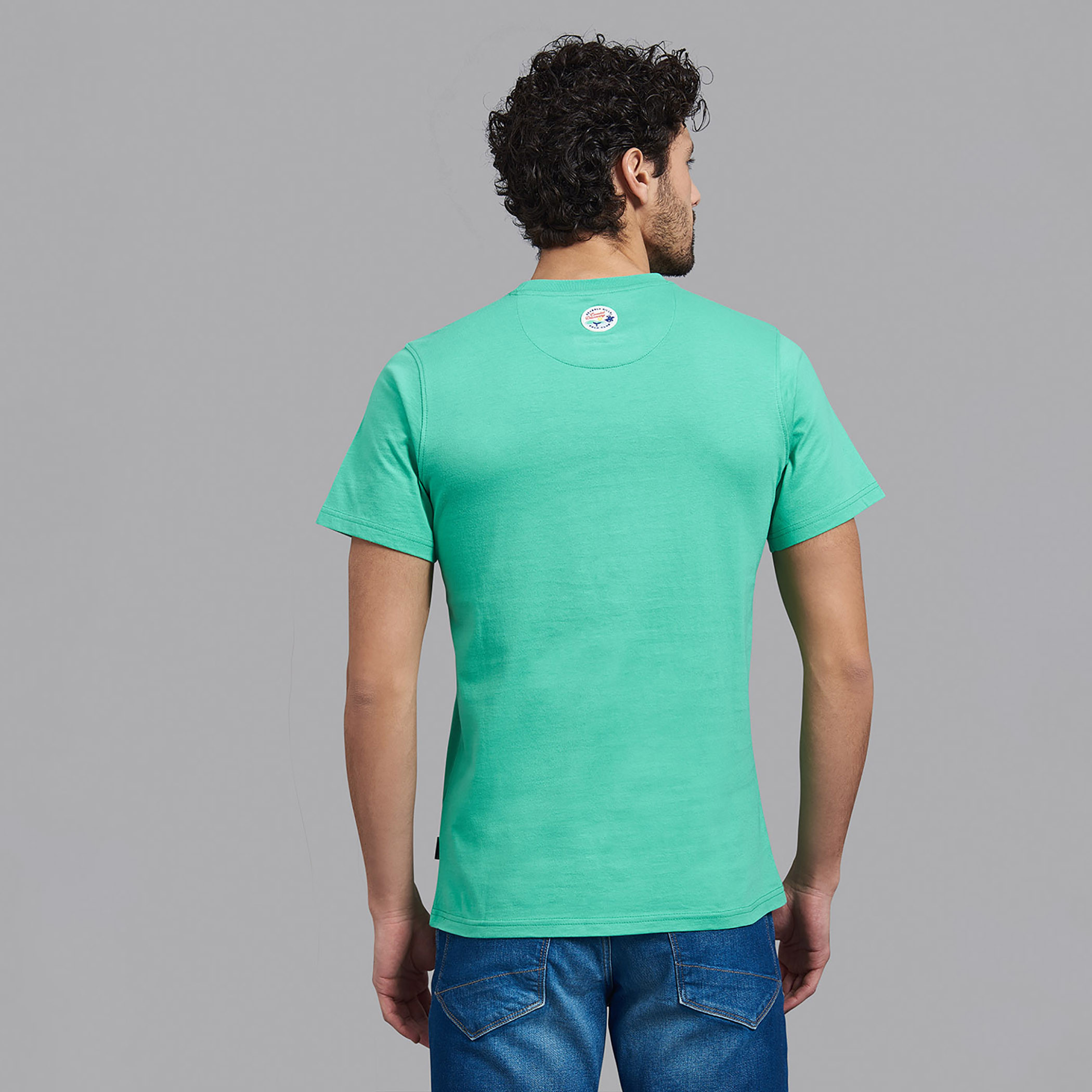 قميص بيفرلي هيلز بولو كلب بأكمام قصيرة وياقة دائرية وطبعات أخضر فاتح للرجال-men-clothing-tshirtsandpolos-tshirts-image-5