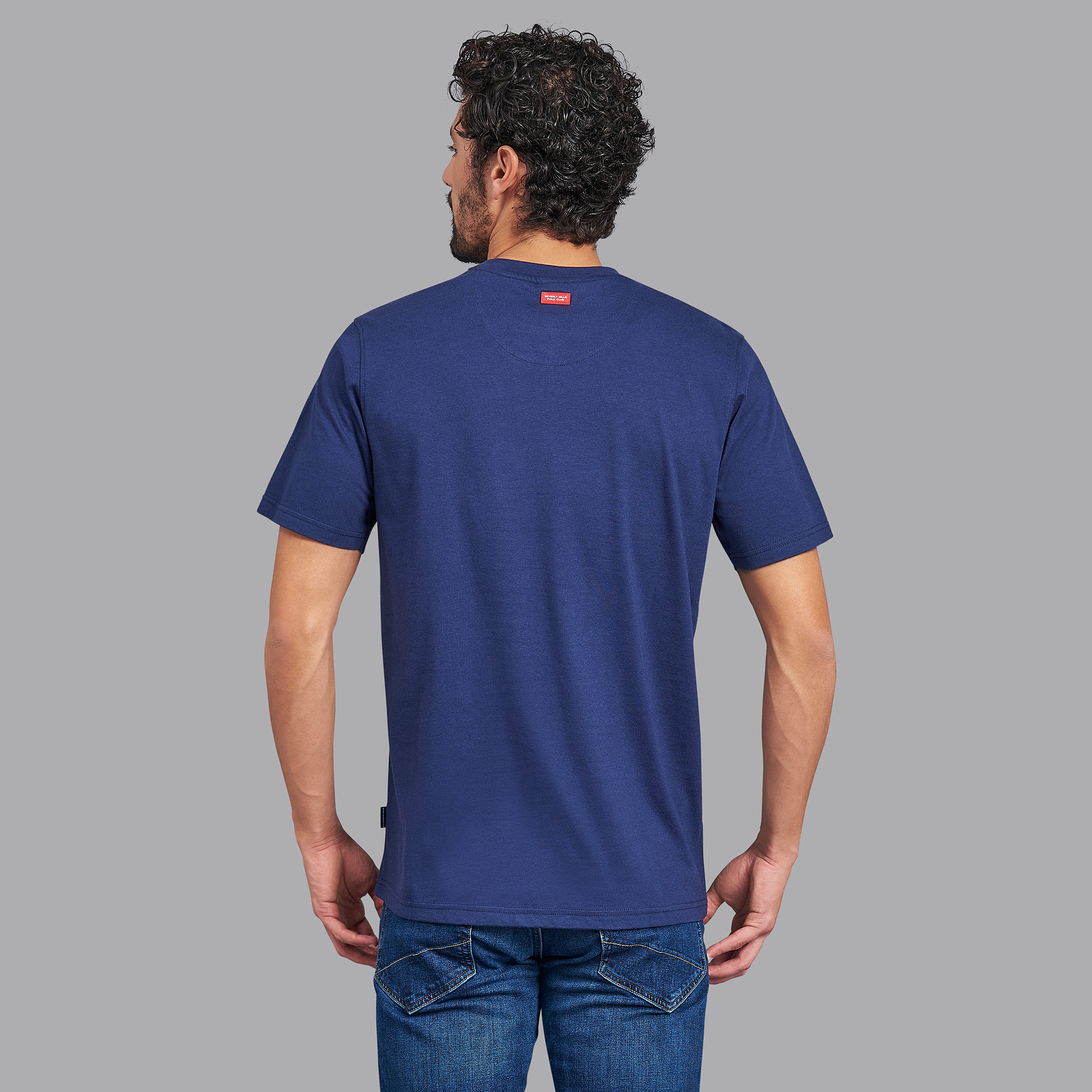 قميص بيفرلي هيلزبولو كلب رجالي أزرق كحلي ورقبة دائرية وأكمام قصيرة-men-clothing-tshirtsandpolos-tshirts-image-4