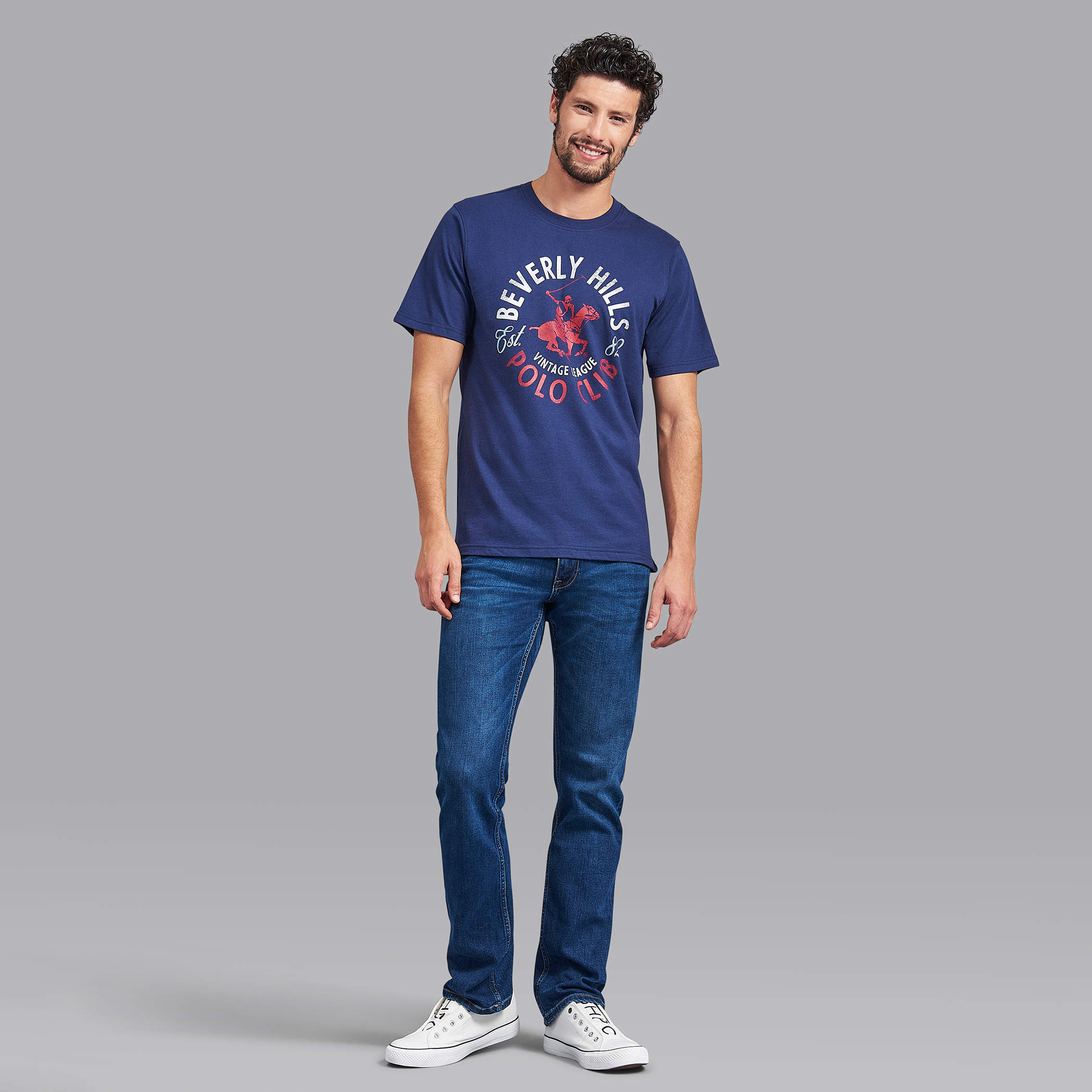 قميص بيفرلي هيلزبولو كلب رجالي أزرق كحلي ورقبة دائرية وأكمام قصيرة-men-clothing-tshirtsandpolos-tshirts-image-6