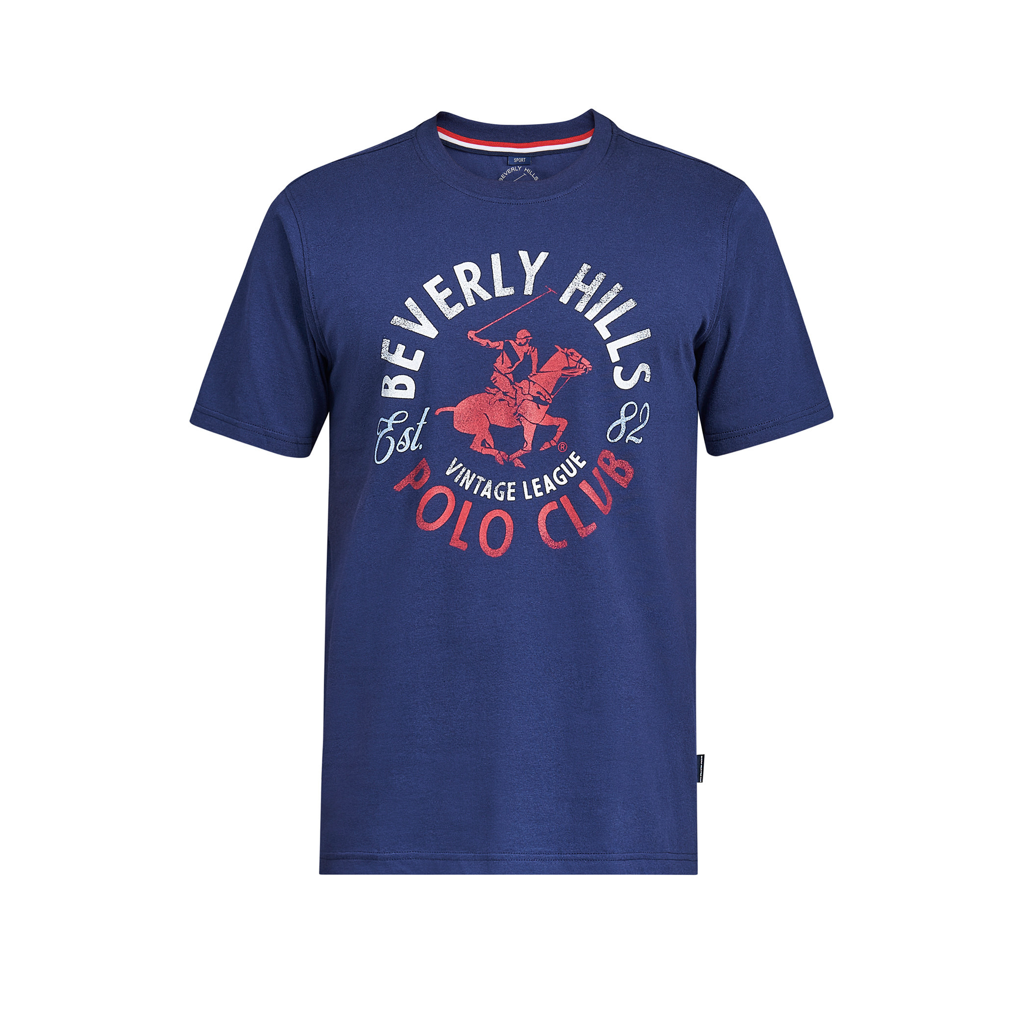 قميص بيفرلي هيلزبولو كلب رجالي أزرق كحلي ورقبة دائرية وأكمام قصيرة-men-clothing-tshirtsandpolos-tshirts-image-7