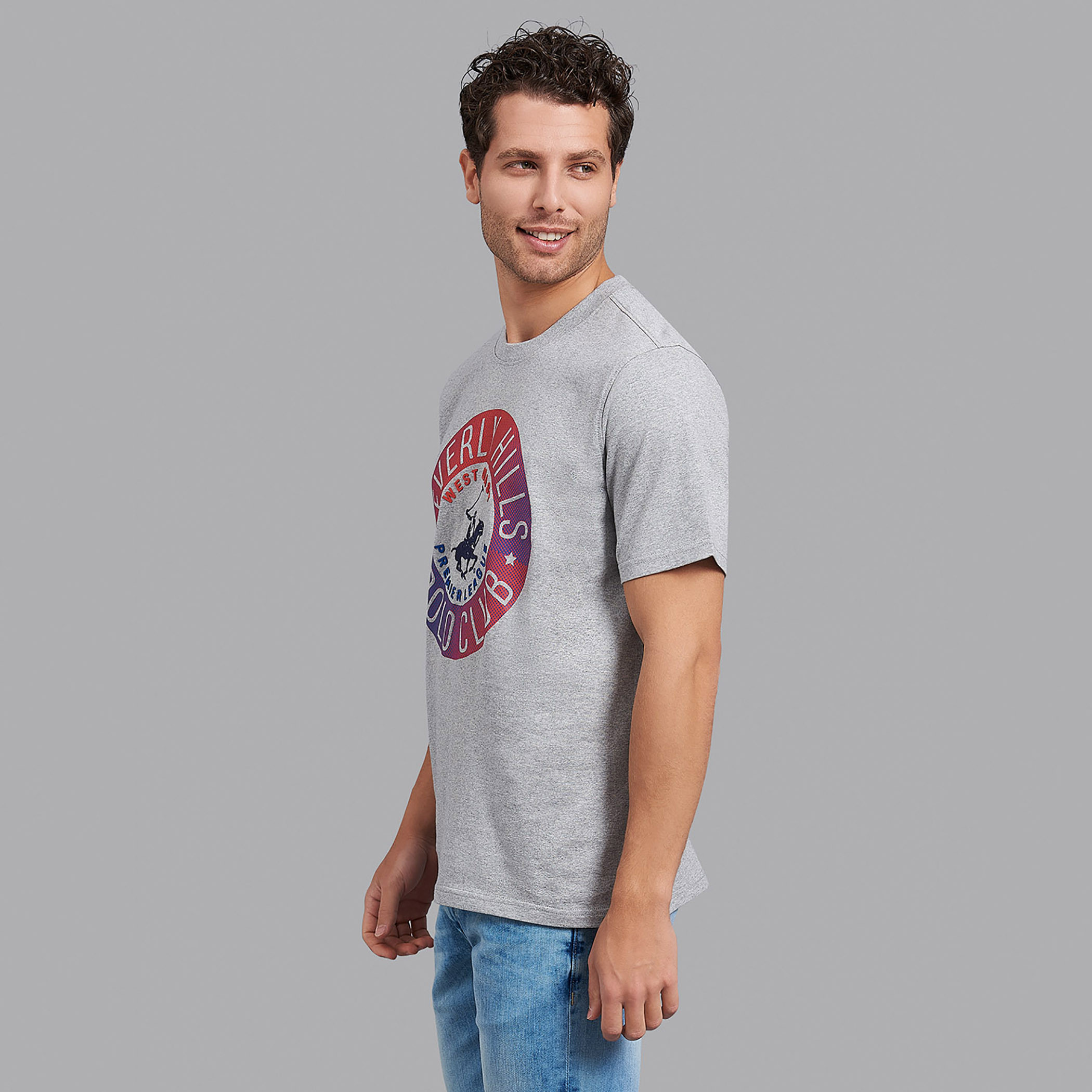 Beverly Hills Polo Club Men Grey Printed Crew Neck Short Sleeves T-Shirt-men-clothing-tshirtsandpolos-tshirts-image-3