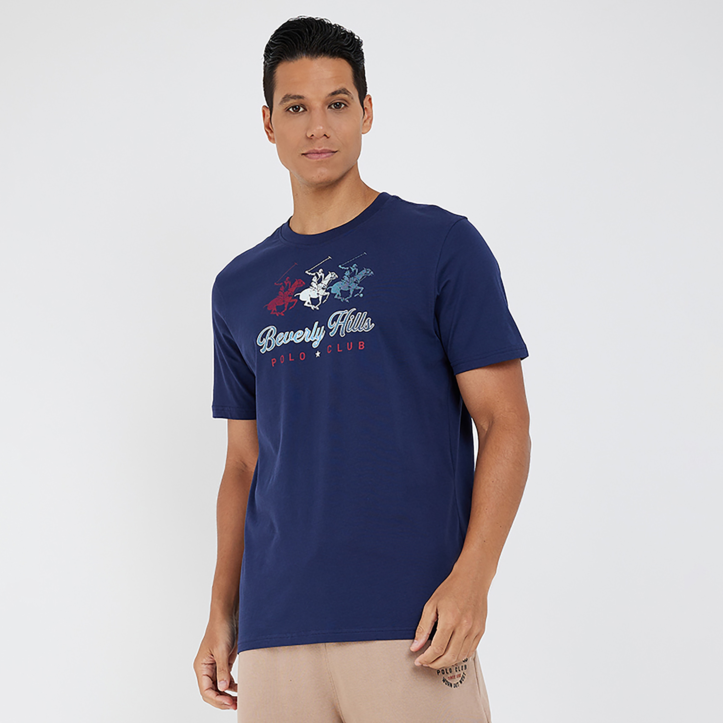 تي شيرت بيفرلي هيلز بولو كلوب بياقة مستديرة وأكمام قصيرة مع شعار-men-clothing-tshirtsandpolos-tshirts-image-1