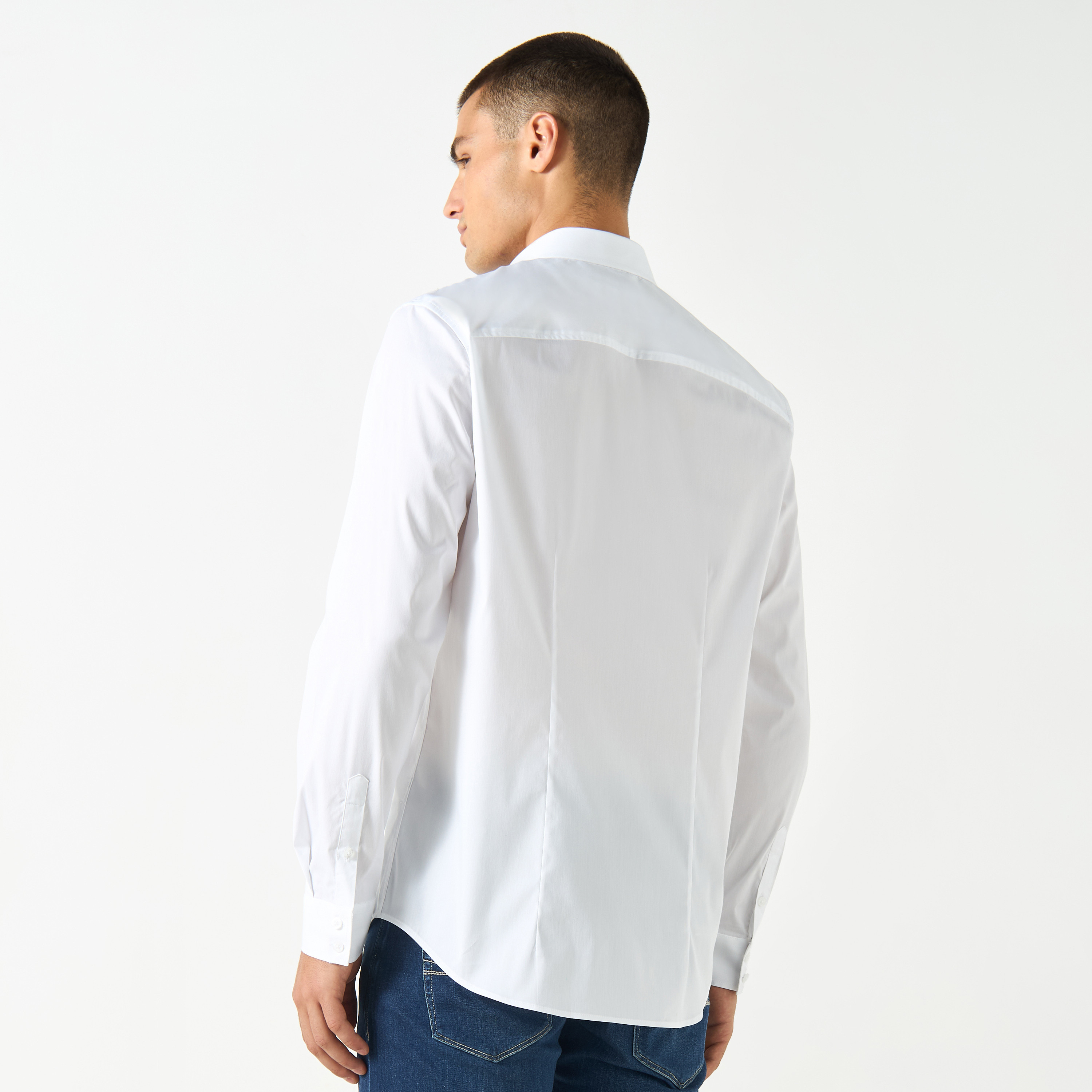 قميص سادة بأكمام طويلة من جيس-men-clothing-shirts-image-3