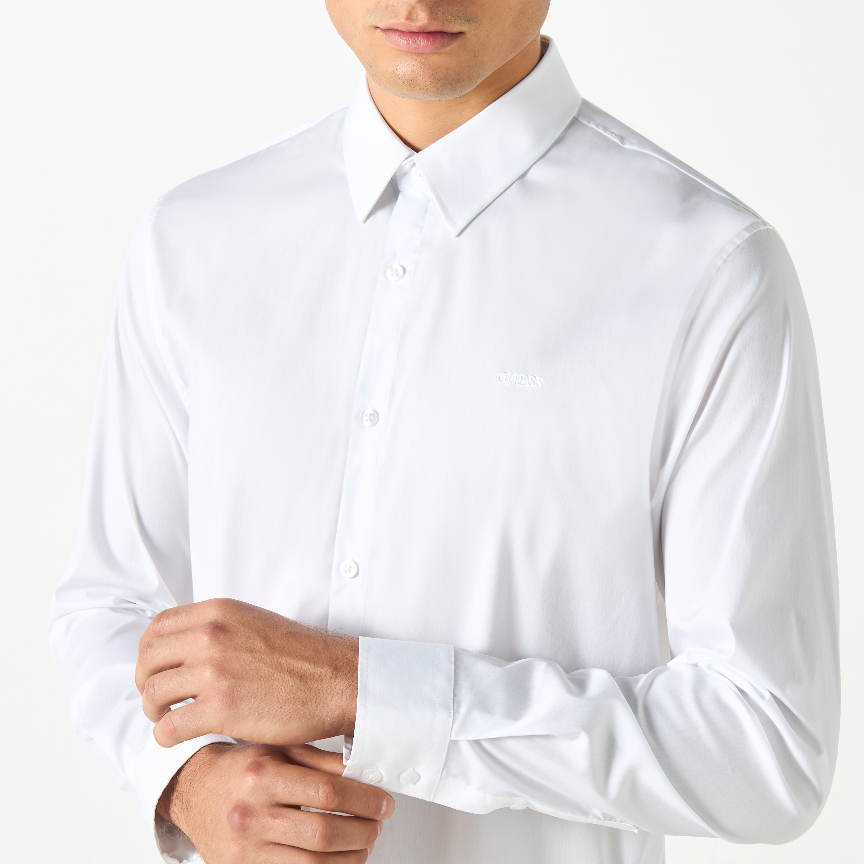 قميص سادة بأكمام طويلة من جيس-men-clothing-shirts-image-4