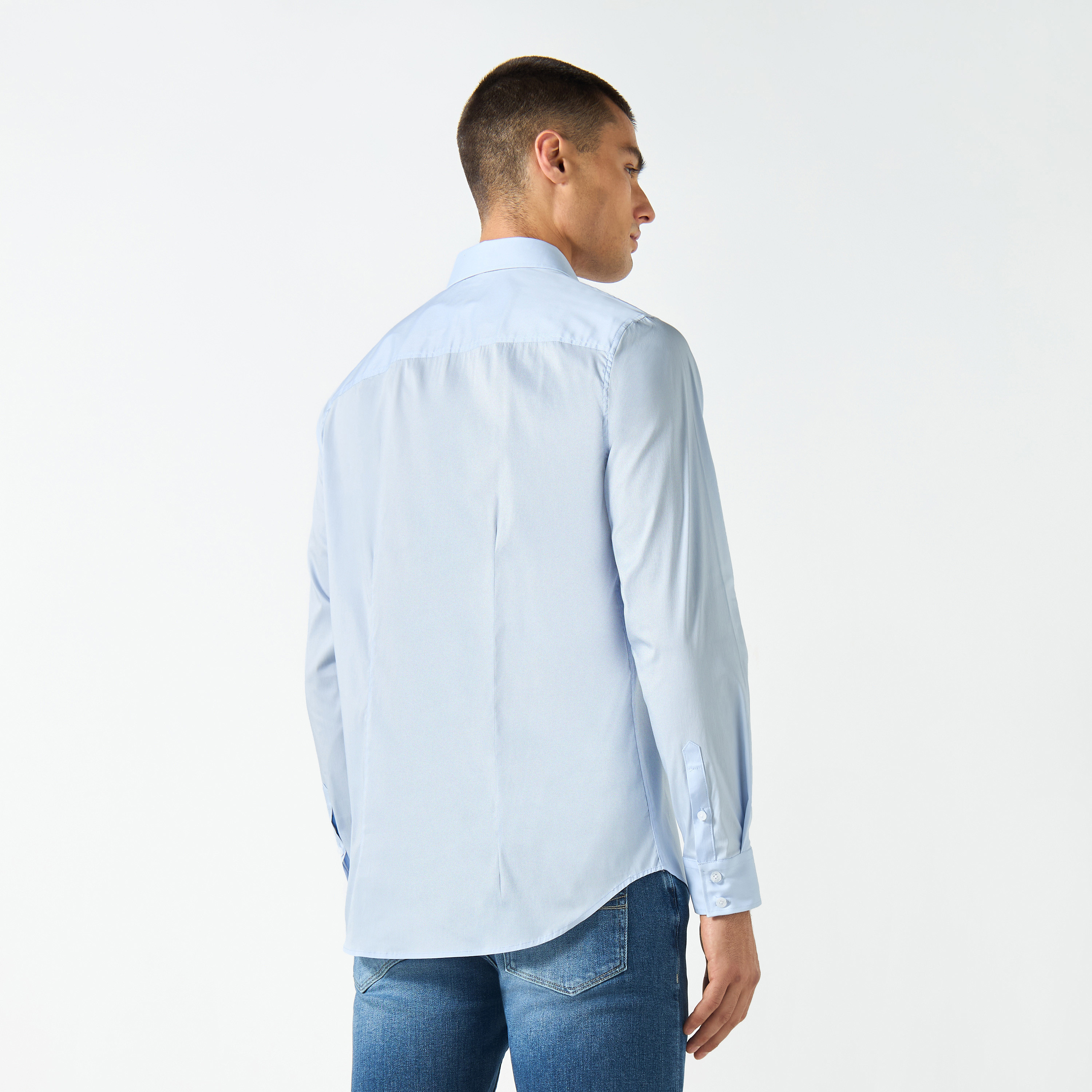 قميص سادة بأكمام طويلة من جيس-men-clothing-shirts-image-3