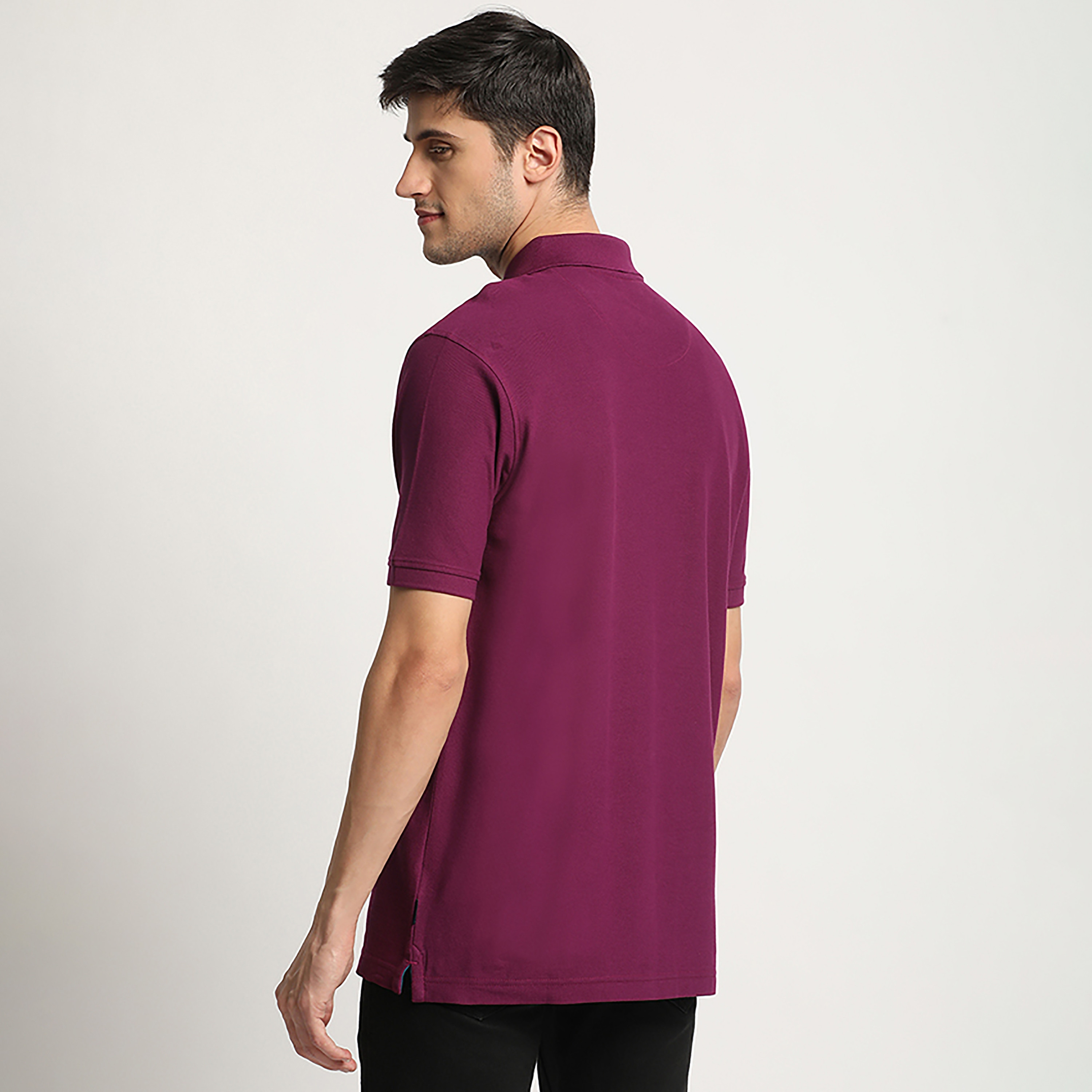 تي شيرت بولو رجالي سادة بأكمام قصيرة وياقة من بيفرلي هيلز بولو كلوب-men-clothing-tshirtsandpolos-polos-image-4