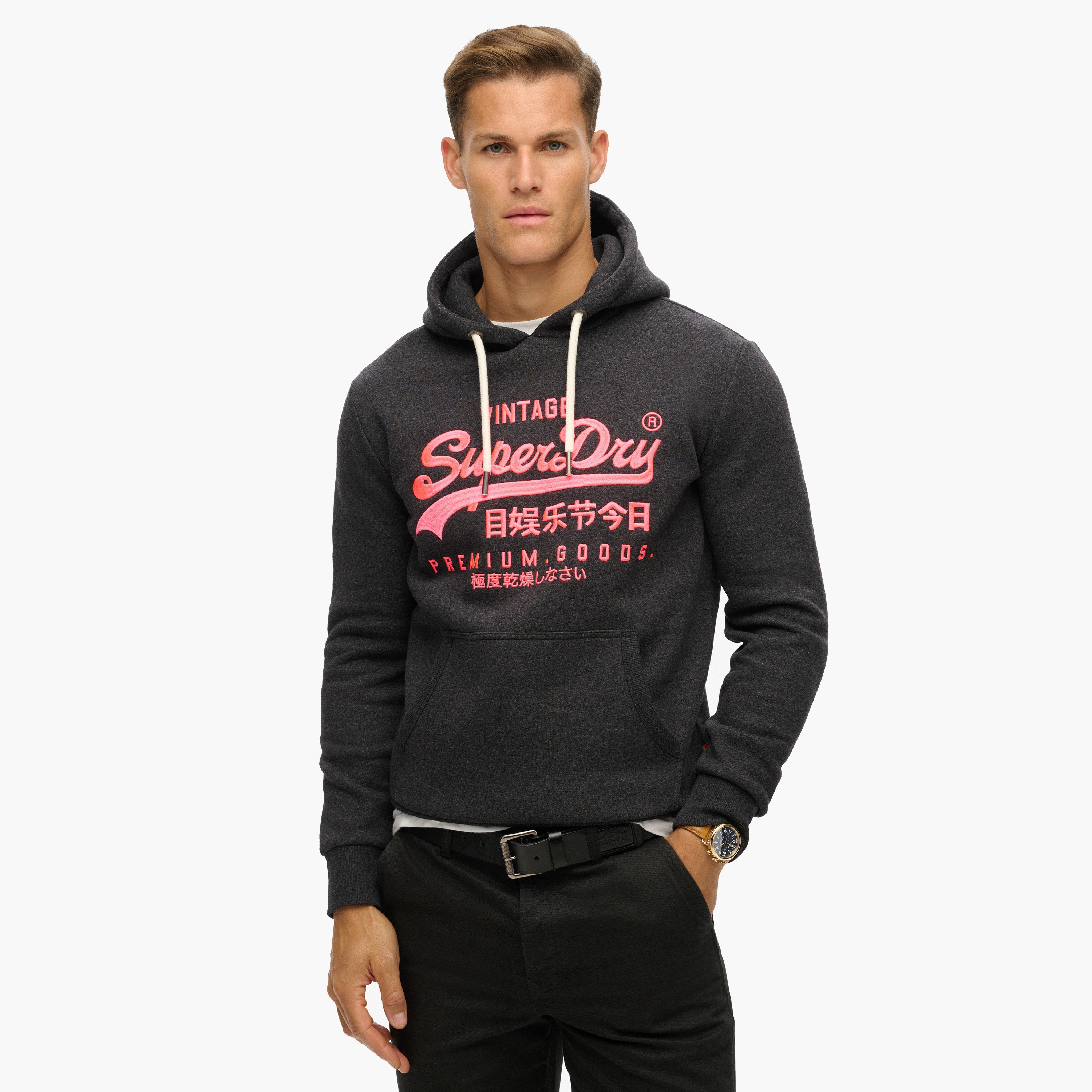 Superdry Neon Embroidered Logo Long Sleeves Men's Hoodie-men-clothing-hoodiesandsweatshirts-image-1
