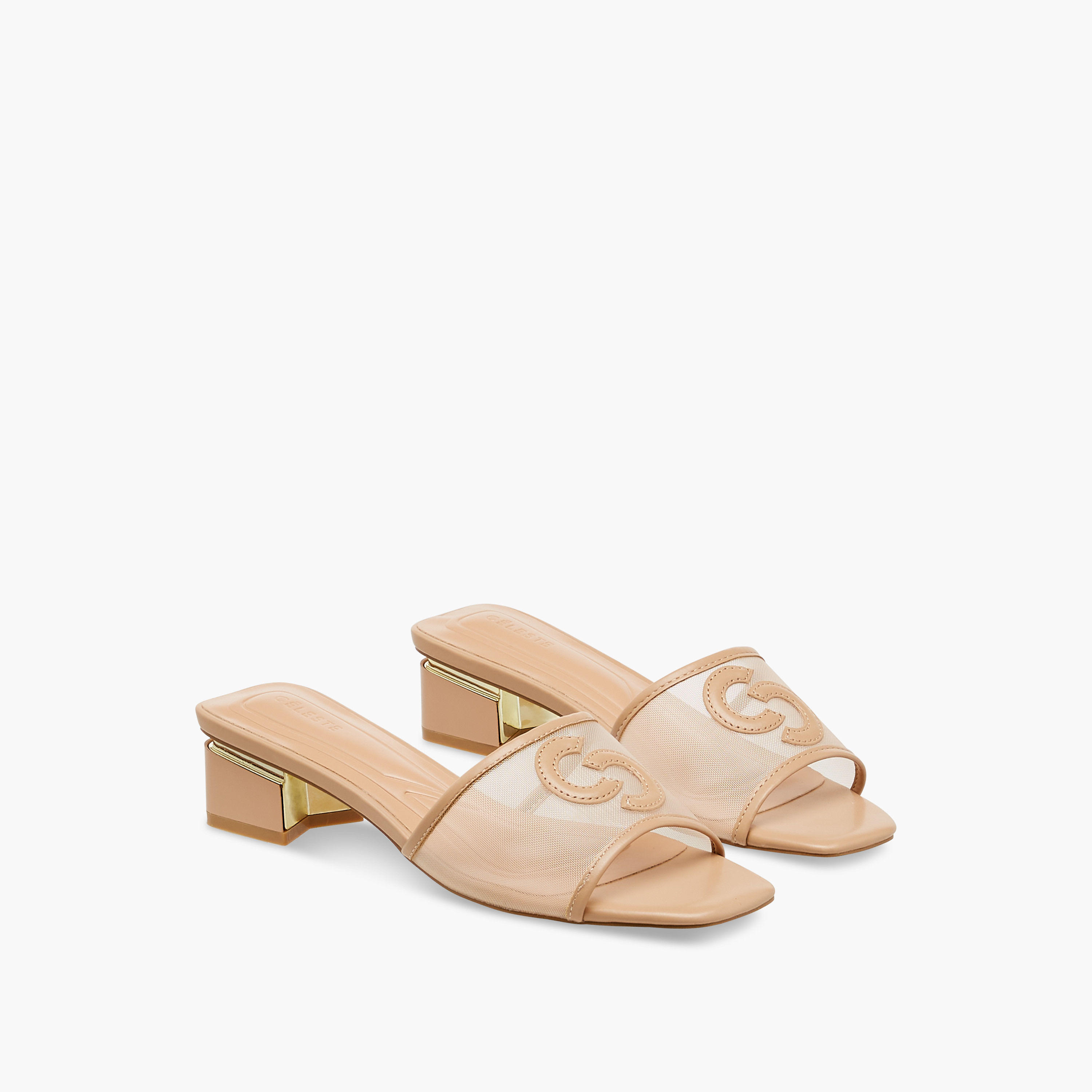 صندل سهل الارتداء بارز الملمس بكعب سميك للنساء من سيليست-women-shoes-sandals-heeled-image-1