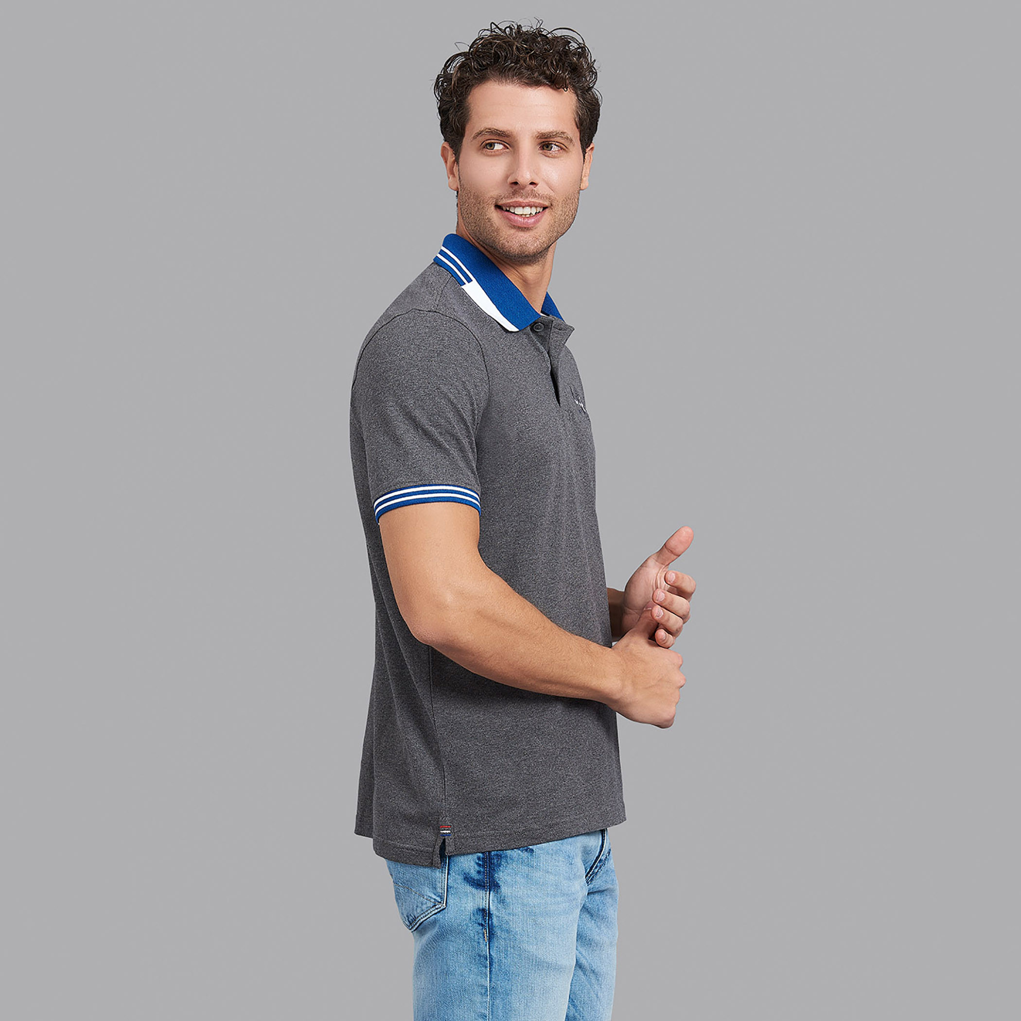 Beverly Hills Polo Club Men Charcoal Logo Short Sleeves Polo T-shirt-men-clothing-tshirtsandpolos-polos-image-4
