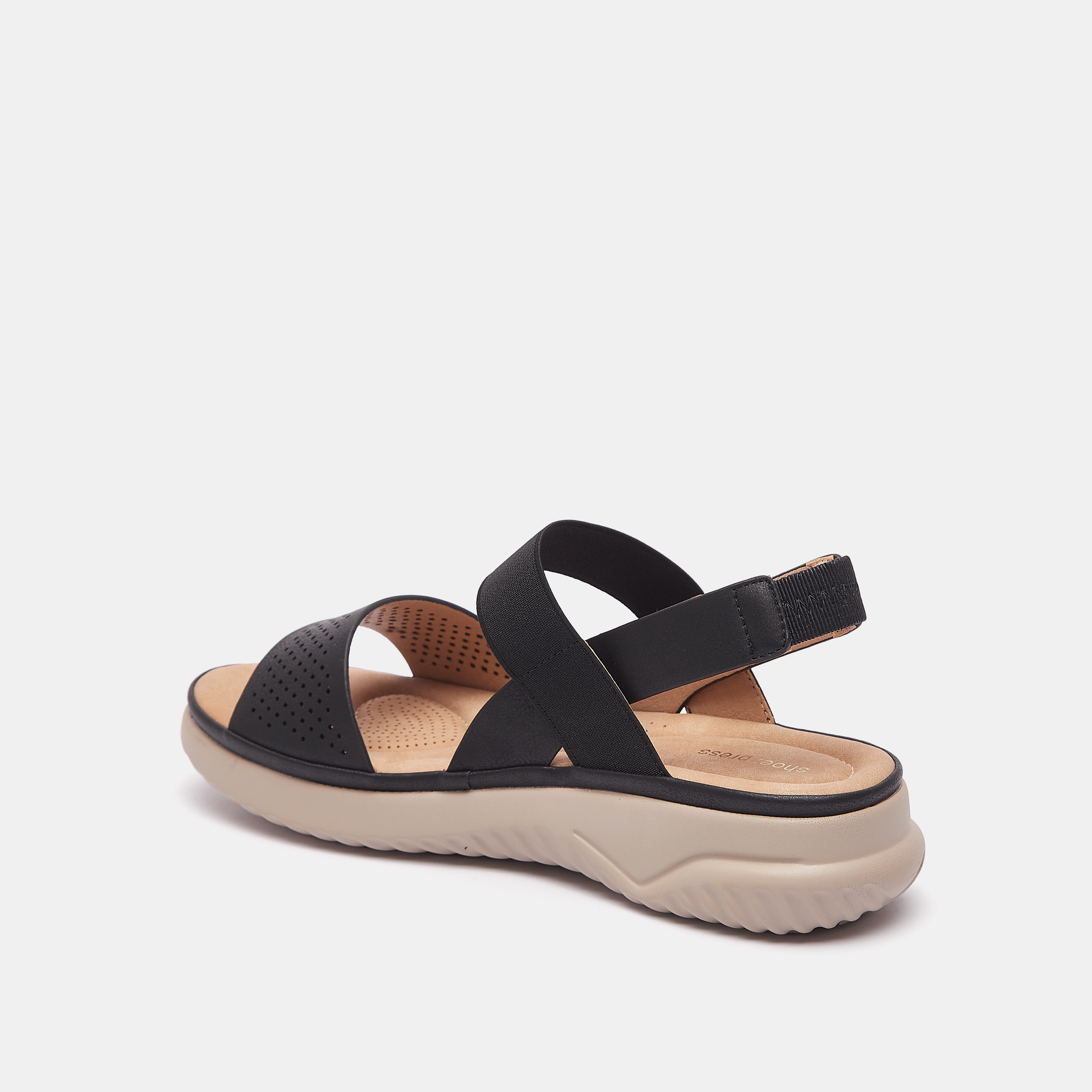صندل بحزام مفرّغ وإغلاق مطاطي-women-shoes-flats-sandals-image-3