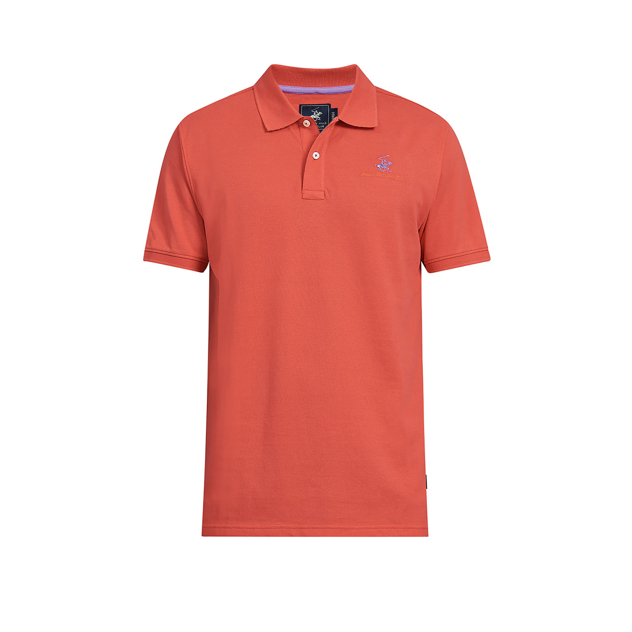 Beverly Hills Polo Club Men Red Solid Short Sleeves Polo T-shirt-men-clothing-tshirtsandpolos-polos-image-2
