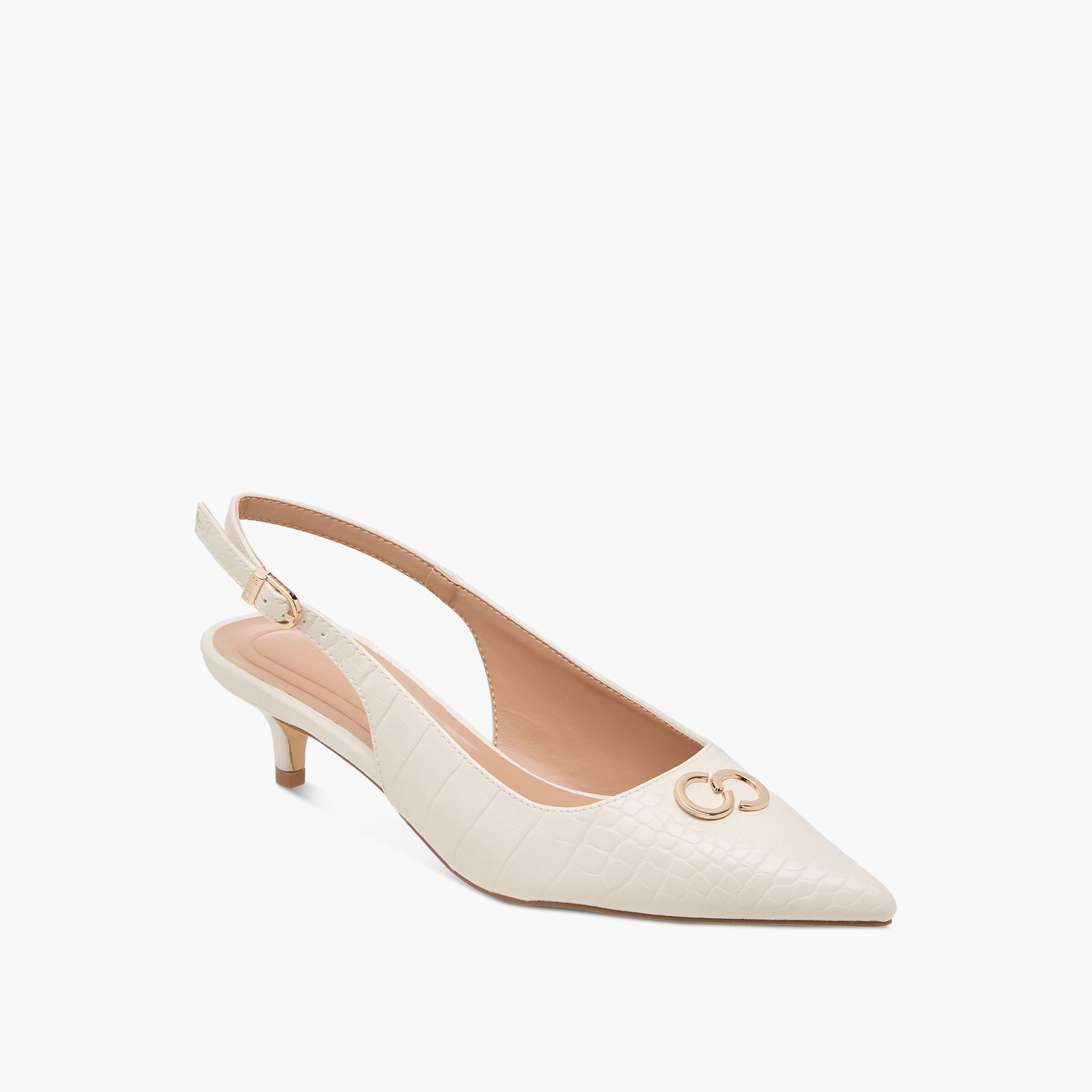 حذاء نسائي بارز الملمس بمقدمة مدببة مع إبزيم إغلاق من سيليست-women-shoes-heels-image-2