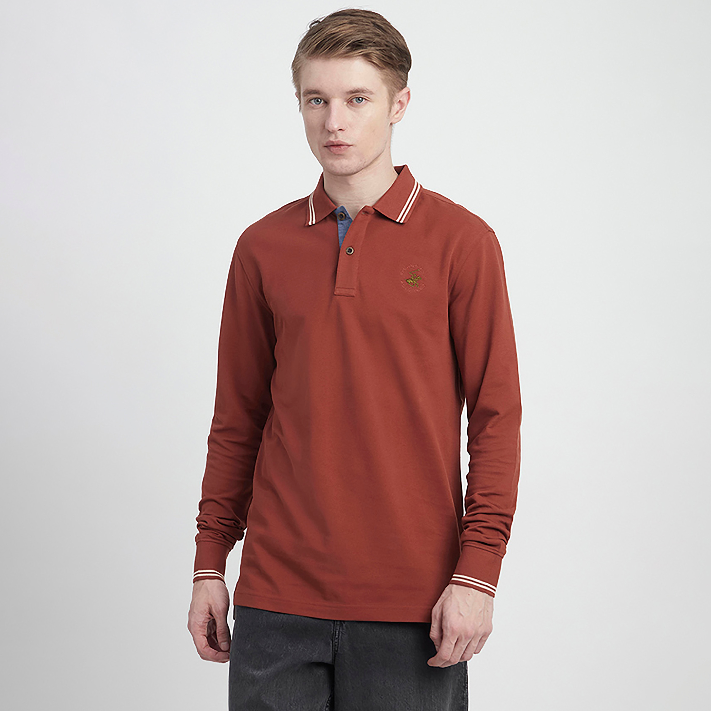 تيشيرت بولو رجالي بياقة وأكمام طويلة من بيفرلي هيلز بولو كلوب-men-clothing-tshirtsandpolos-polos-image-5