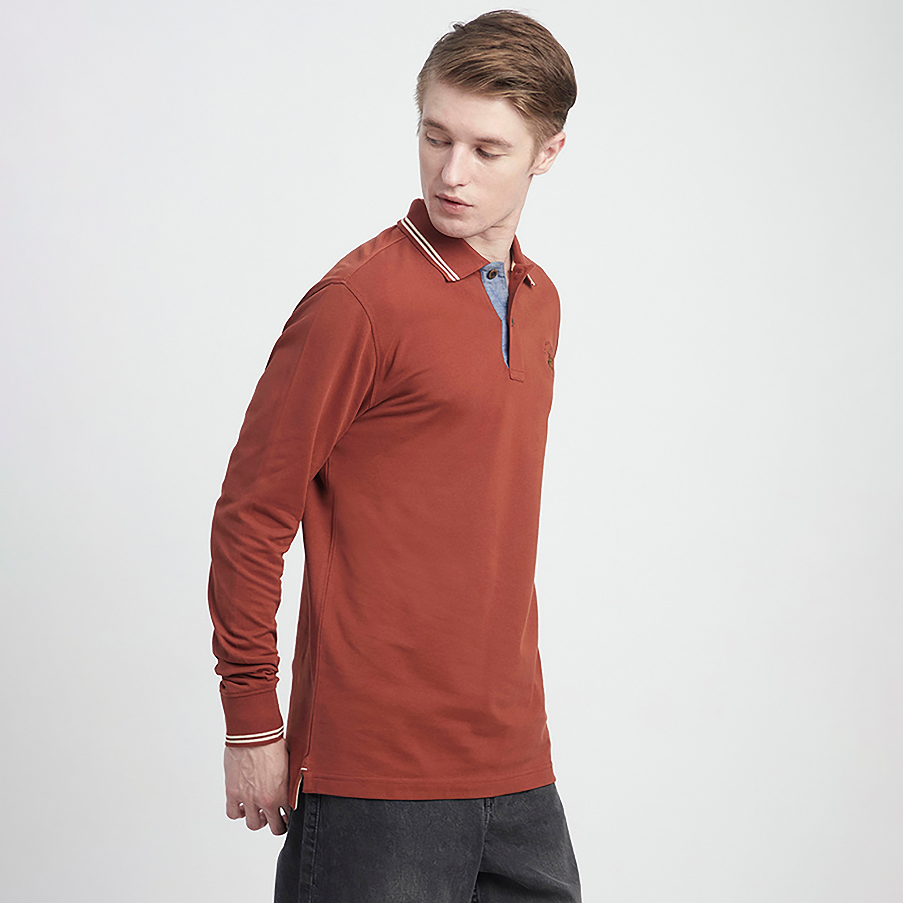 تيشيرت بولو رجالي بياقة وأكمام طويلة من بيفرلي هيلز بولو كلوب-men-clothing-tshirtsandpolos-polos-image-7