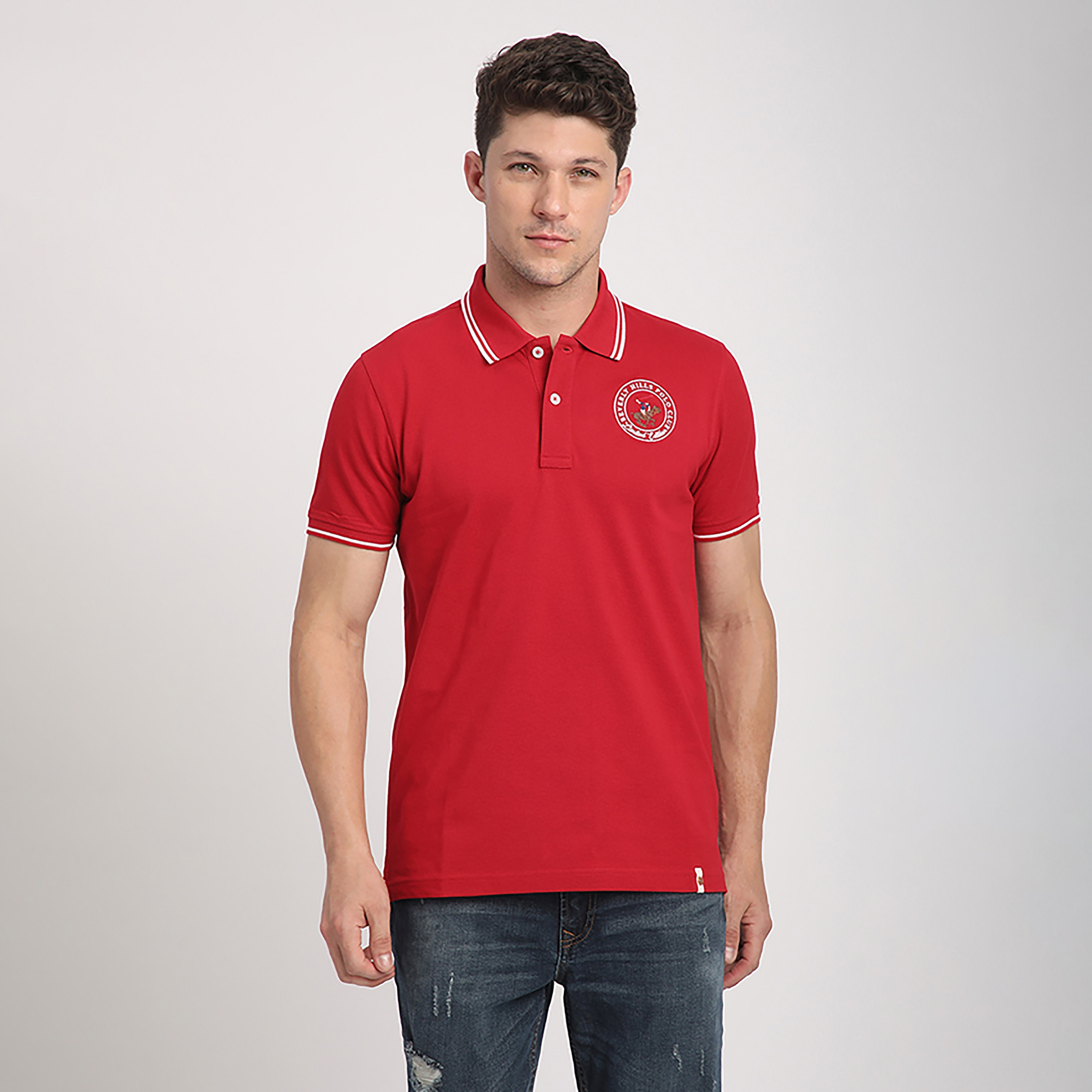 Beverly Hills Polo Club Plain Collared Short Sleeves Men's Polo T-Shirt-men-clothing-tshirtsandpolos-polos-image-1
