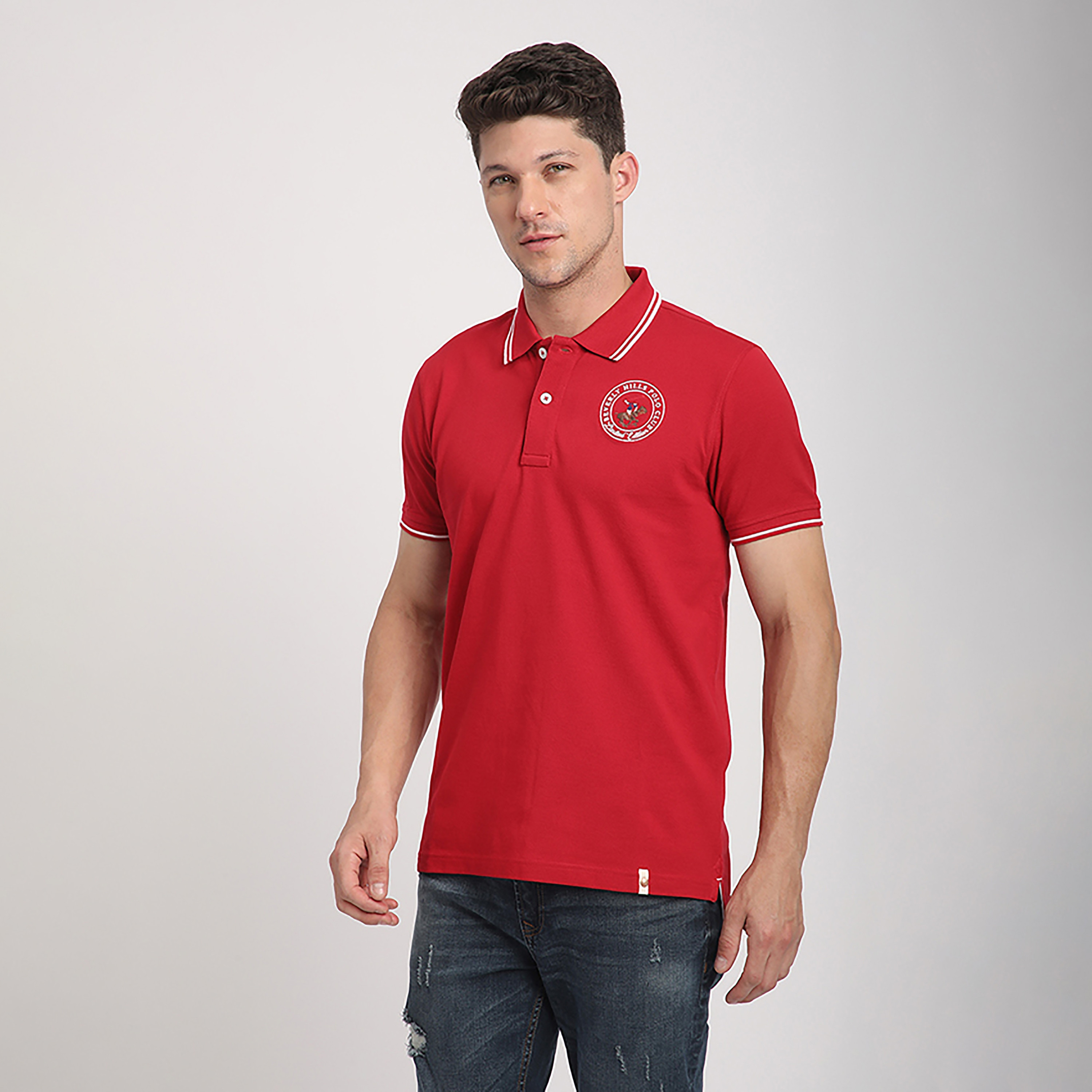 Beverly Hills Polo Club Plain Collared Short Sleeves Men's Polo T-Shirt-men-clothing-tshirtsandpolos-polos-image-2